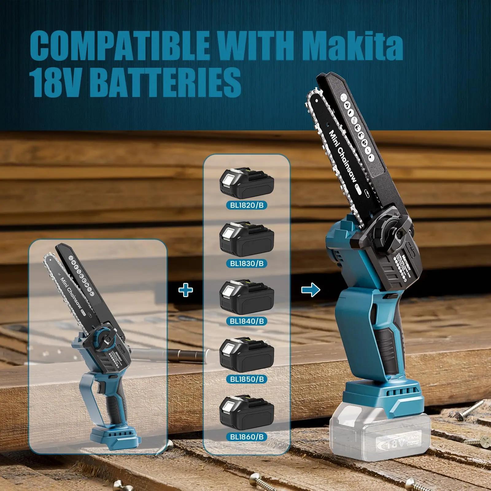 MIRTHBUY mini kettasaag 6/8 tolli — kerge terasest korpus – detailne vaade
