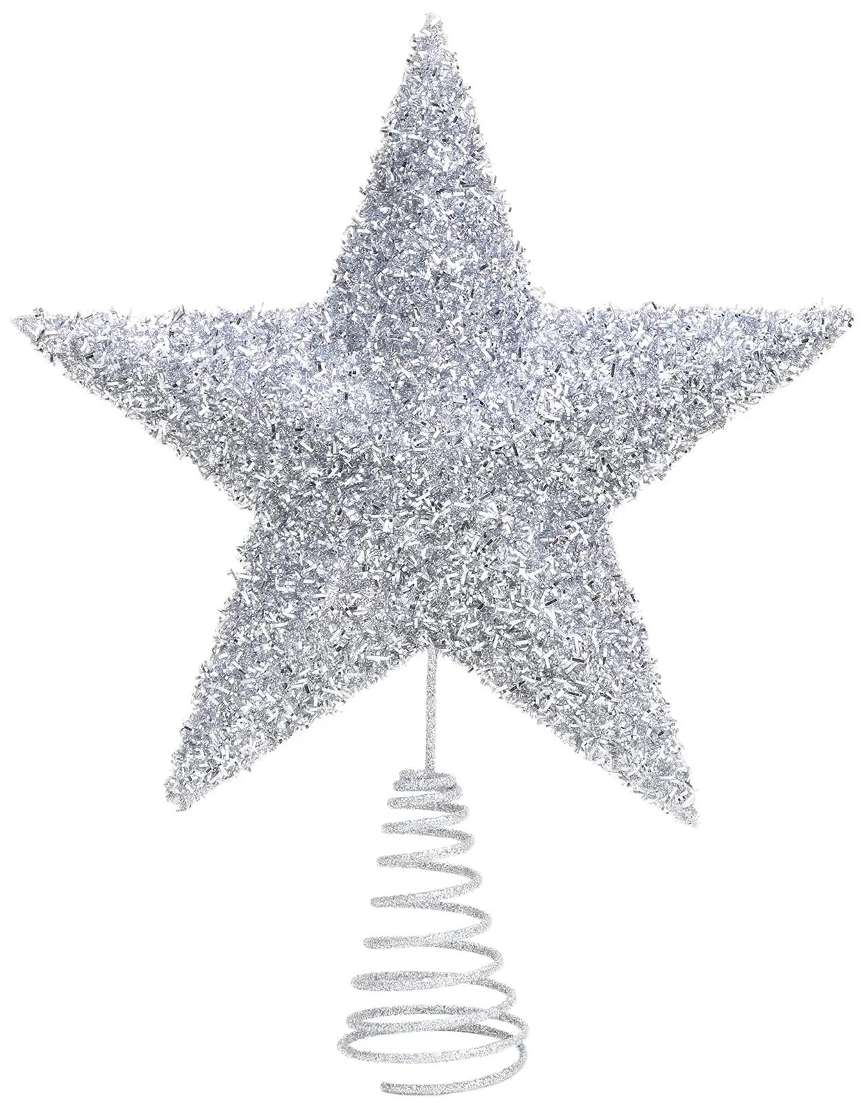 Christmas Concepts hõbedane 28 cm kuuseotsakroon — elegantne – pilt 6