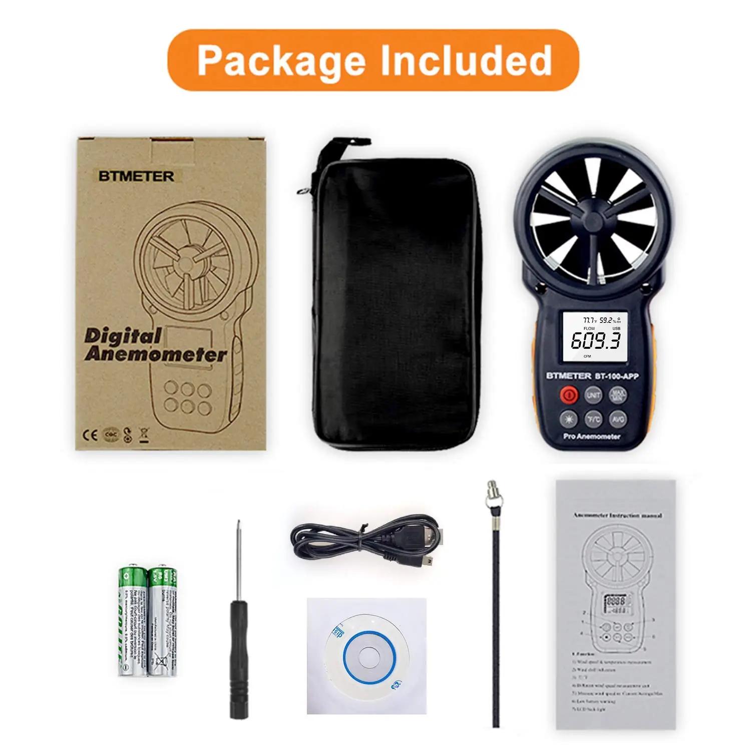 AOPUTTRIVER täpne käeshoitav anemomeeter – ABS-korpus, USB – pilt 7