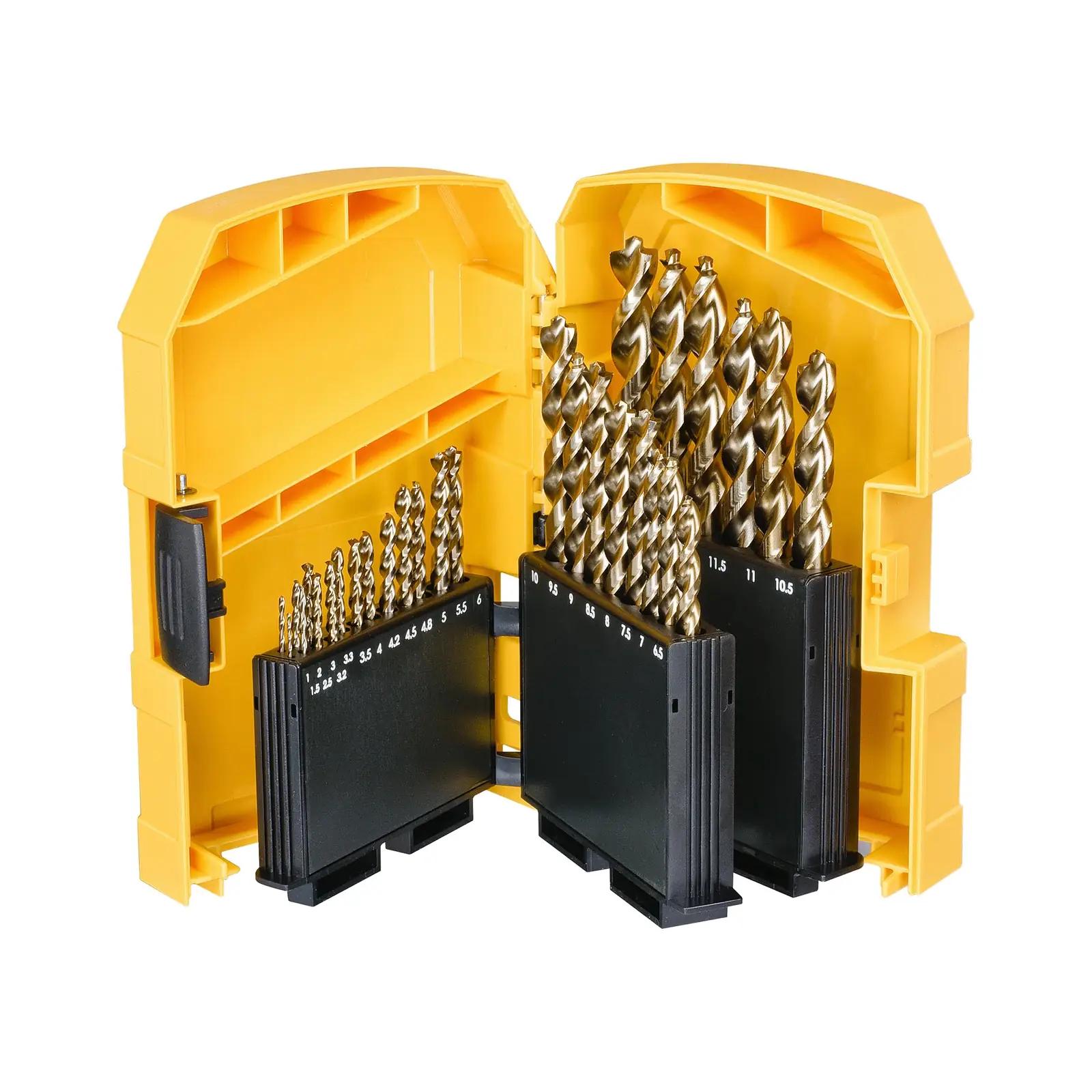 DEWALT tugeva HSS-terasega 29‑osaline metallipuurikomplekt