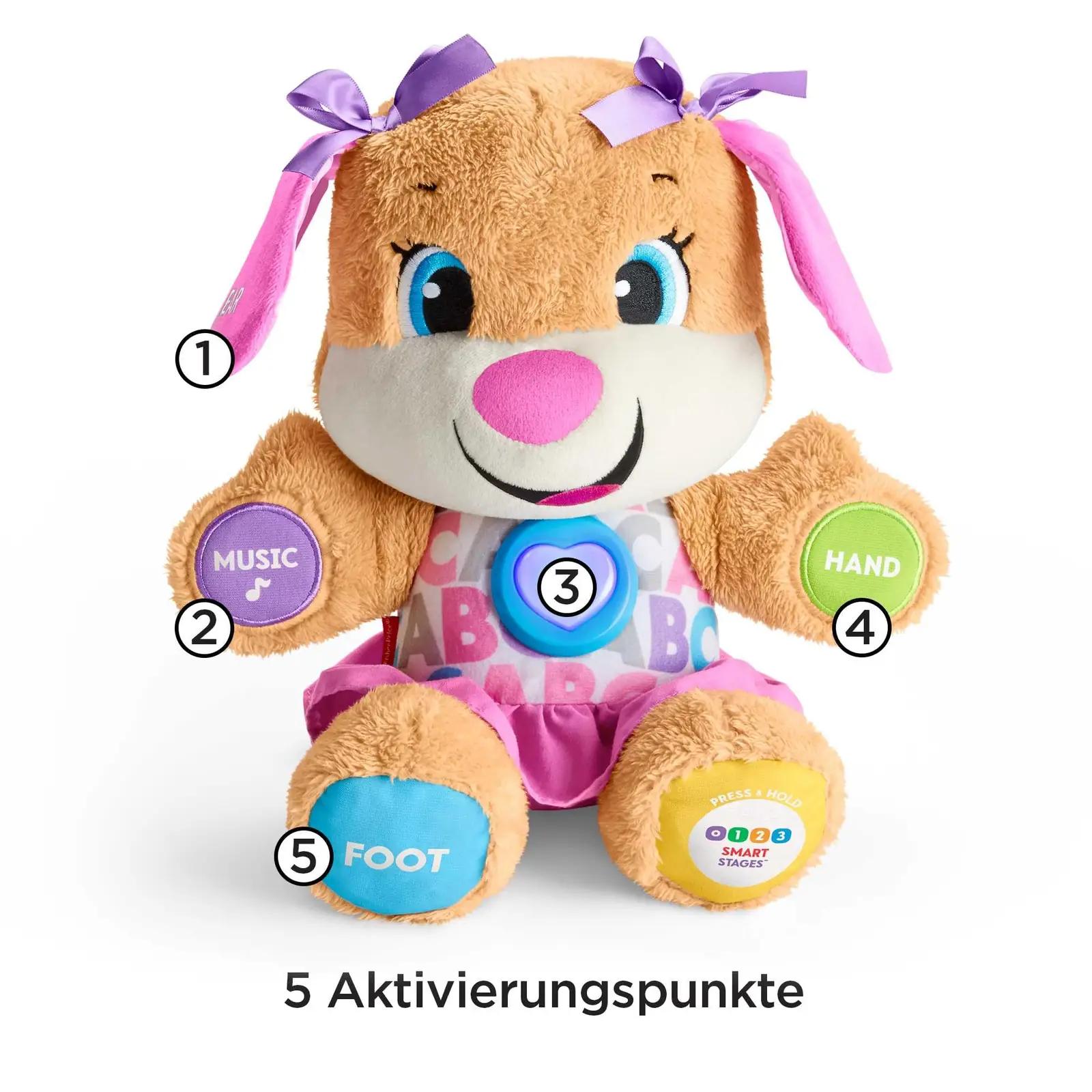 Fisher-Price pehme lauluv koerakene – arendav mänguasi beebile – pakend ja tarvikud