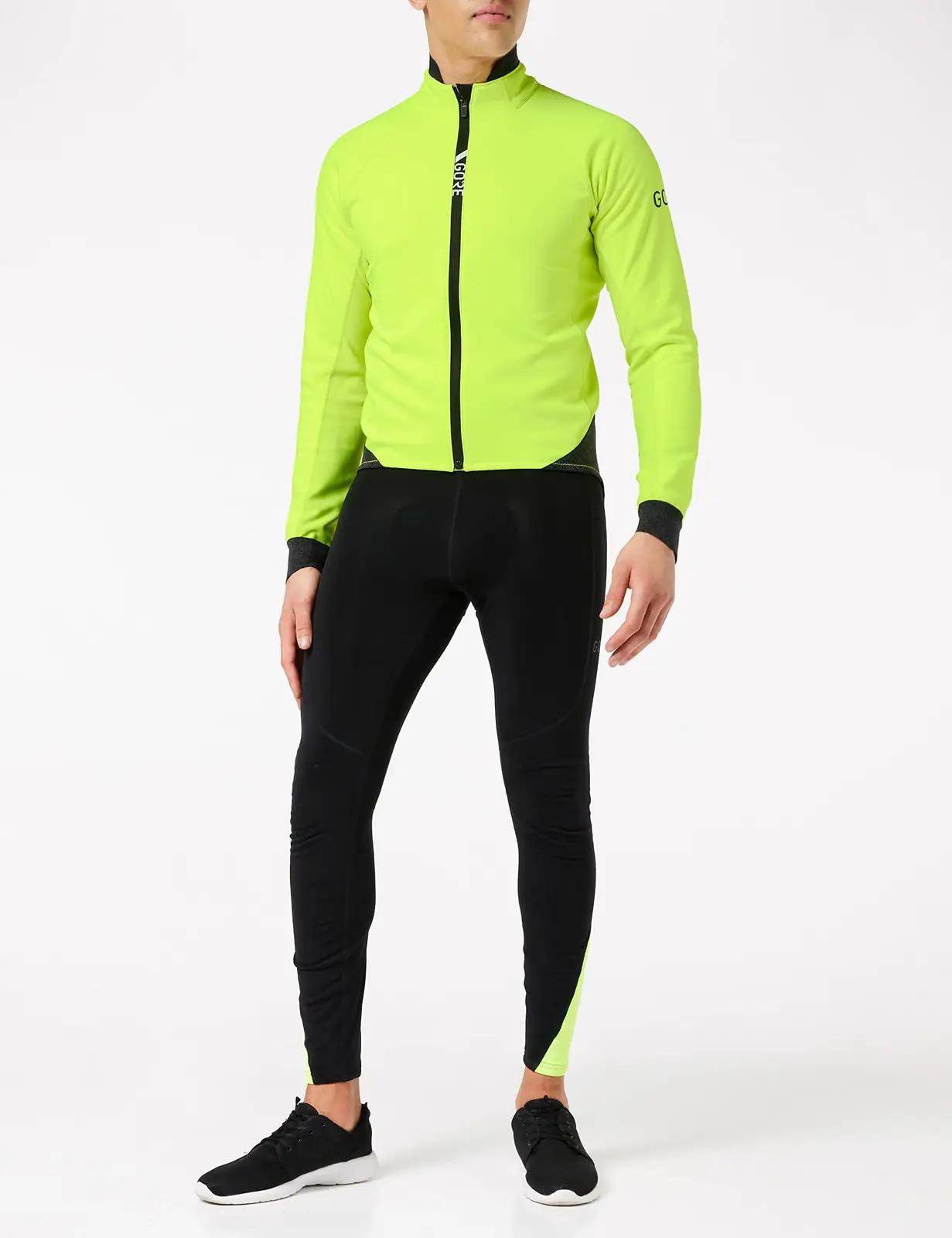 GORE WEAR neoonkollane termojakk rattasõiduks – detailne vaade