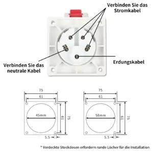 IUSOT IUSOT1606 cee-pistikud – detailne lähivaade