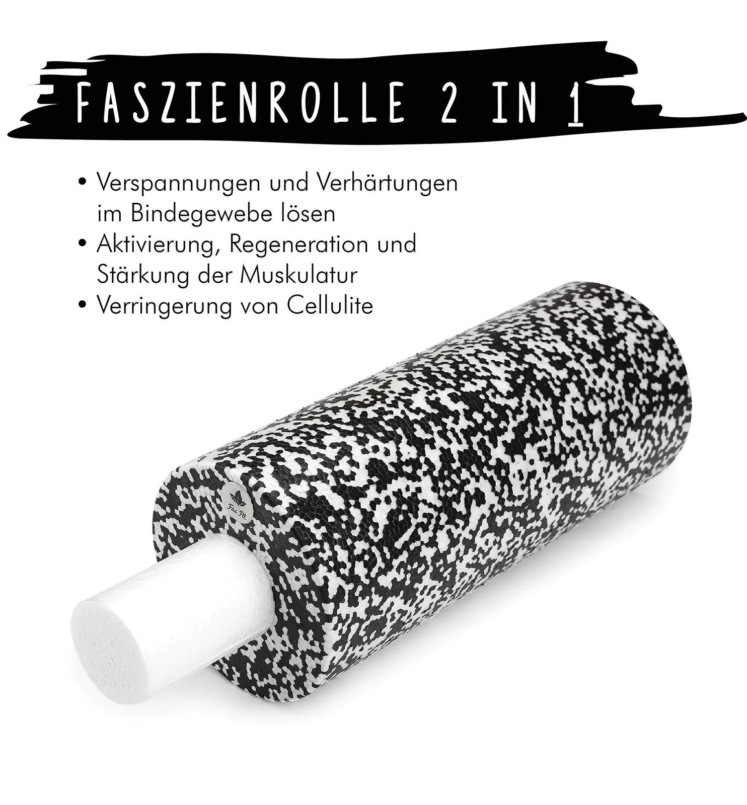 Fas Fit kvaliteetne foam roller komplekt treeninguks ja – pakend ja tarvikud
