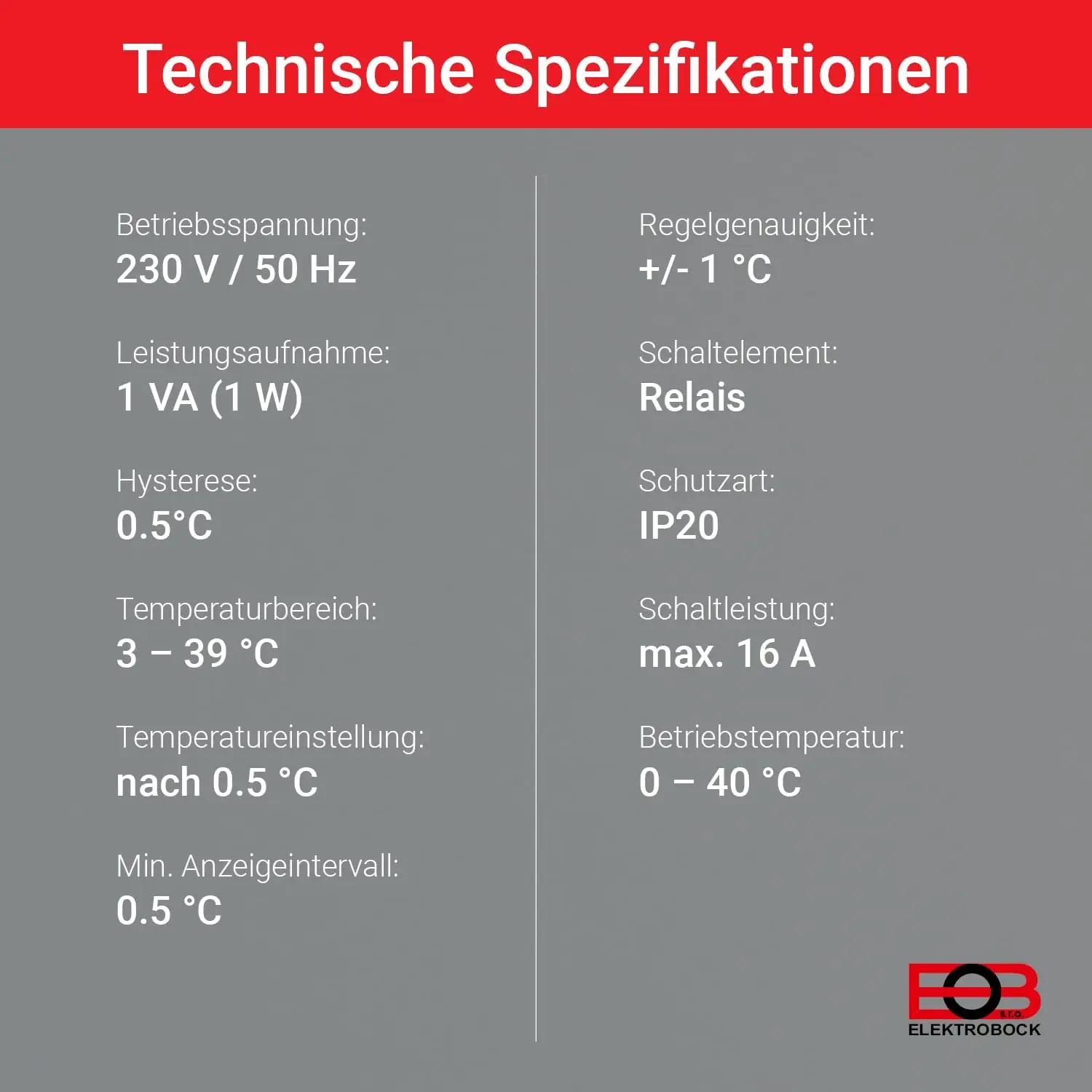 Elektrobock kompaktne seinatermostaat PT14 – lihtne juhtimine – pilt 7