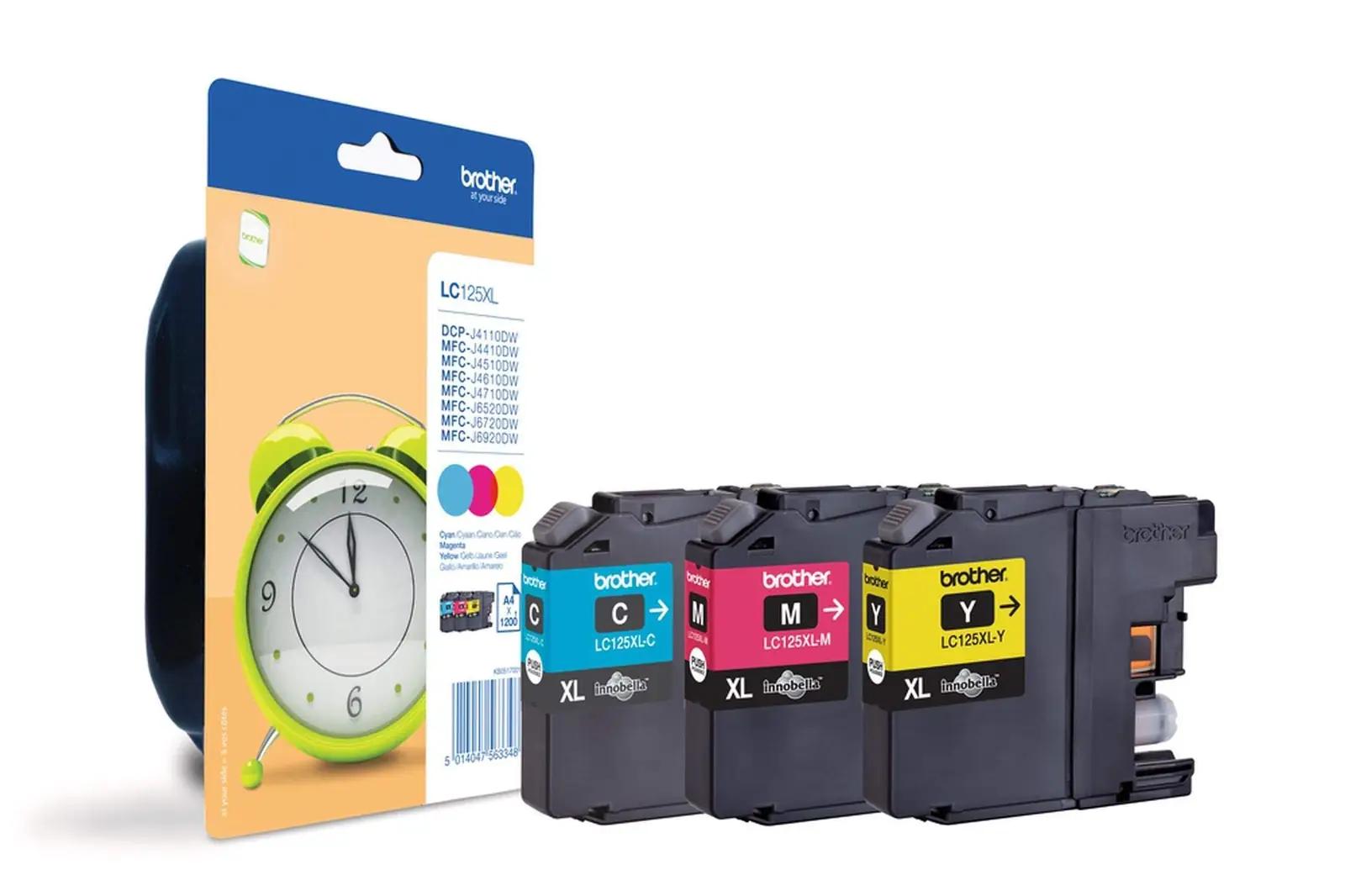 Brother LC125XLRBWBP tindipatruunid tindiprinteritele – toote esivaade