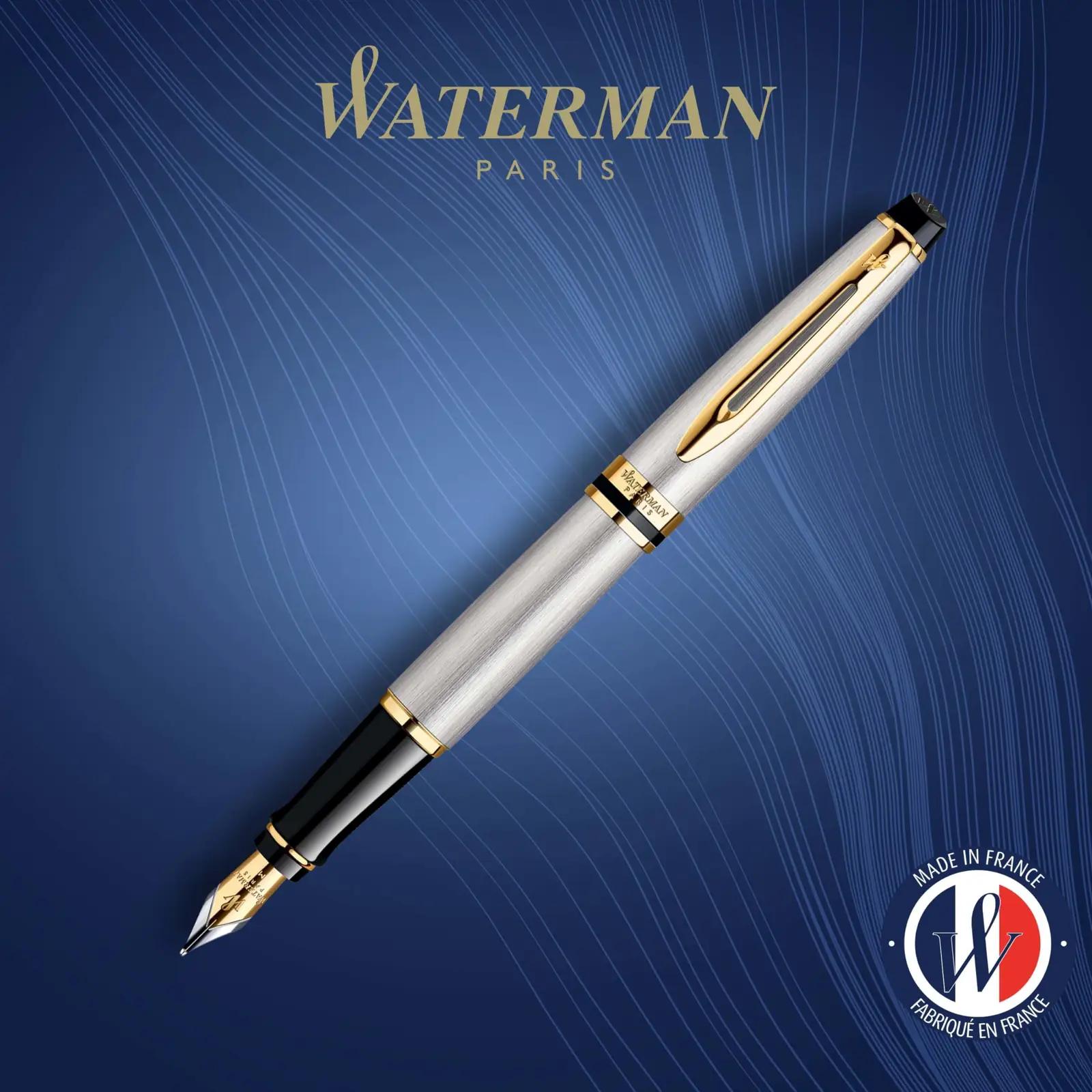 Waterman elegantsne roostevaba sulepea kuldsete detailidega – detailne vaade