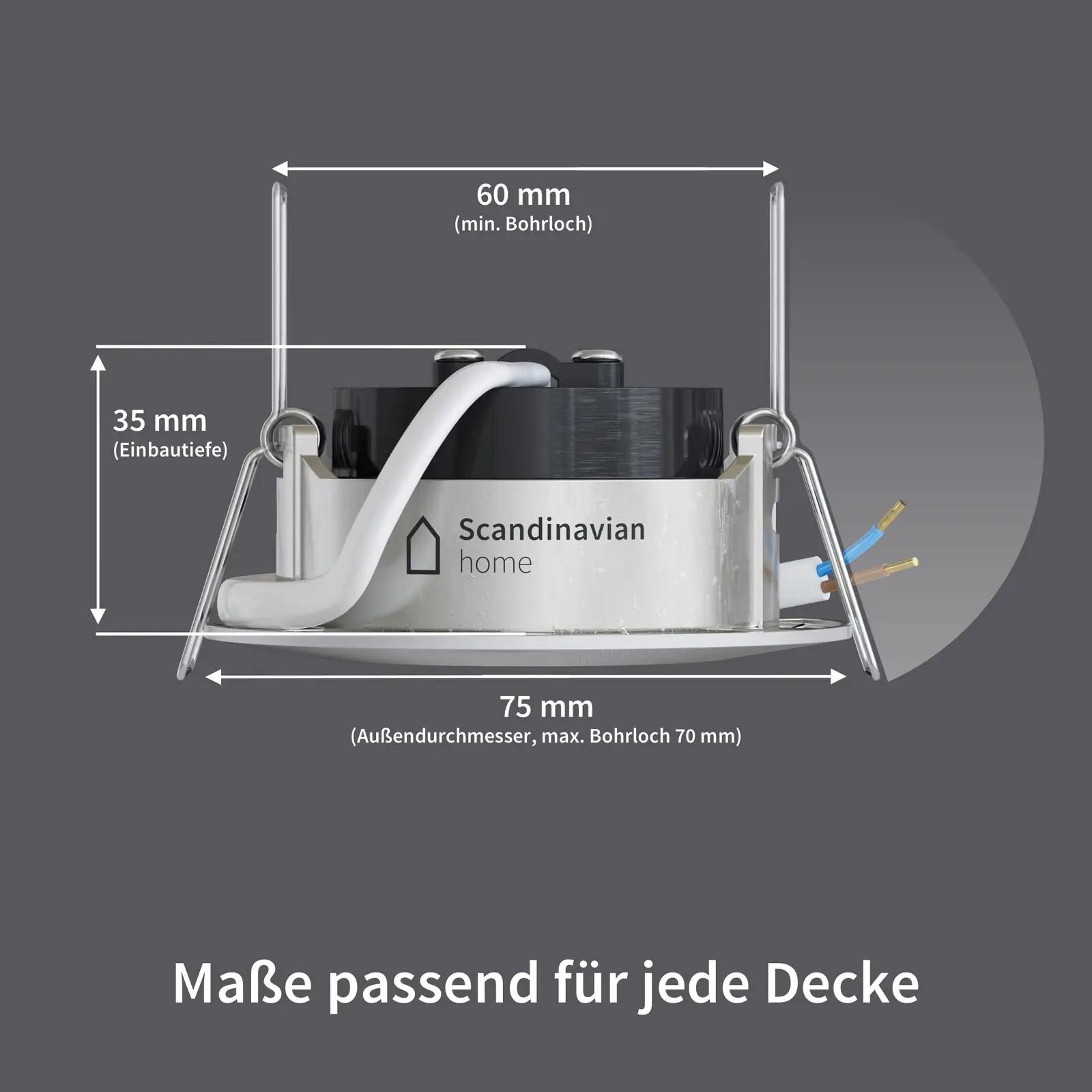 Scandinavian home Lysea roostevaba 6tk LED süvistatav valgusti – pilt 7