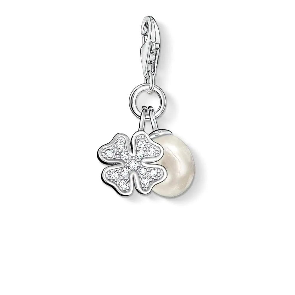 THOMAS SABO sterling-hõbedast ristikheina ripats pärliga