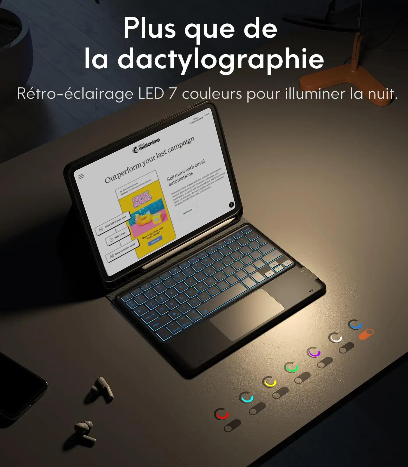 CHESONA stiilne klaviatuurikaan iPad Pro 11 jaoks, retro – kasutusnäide