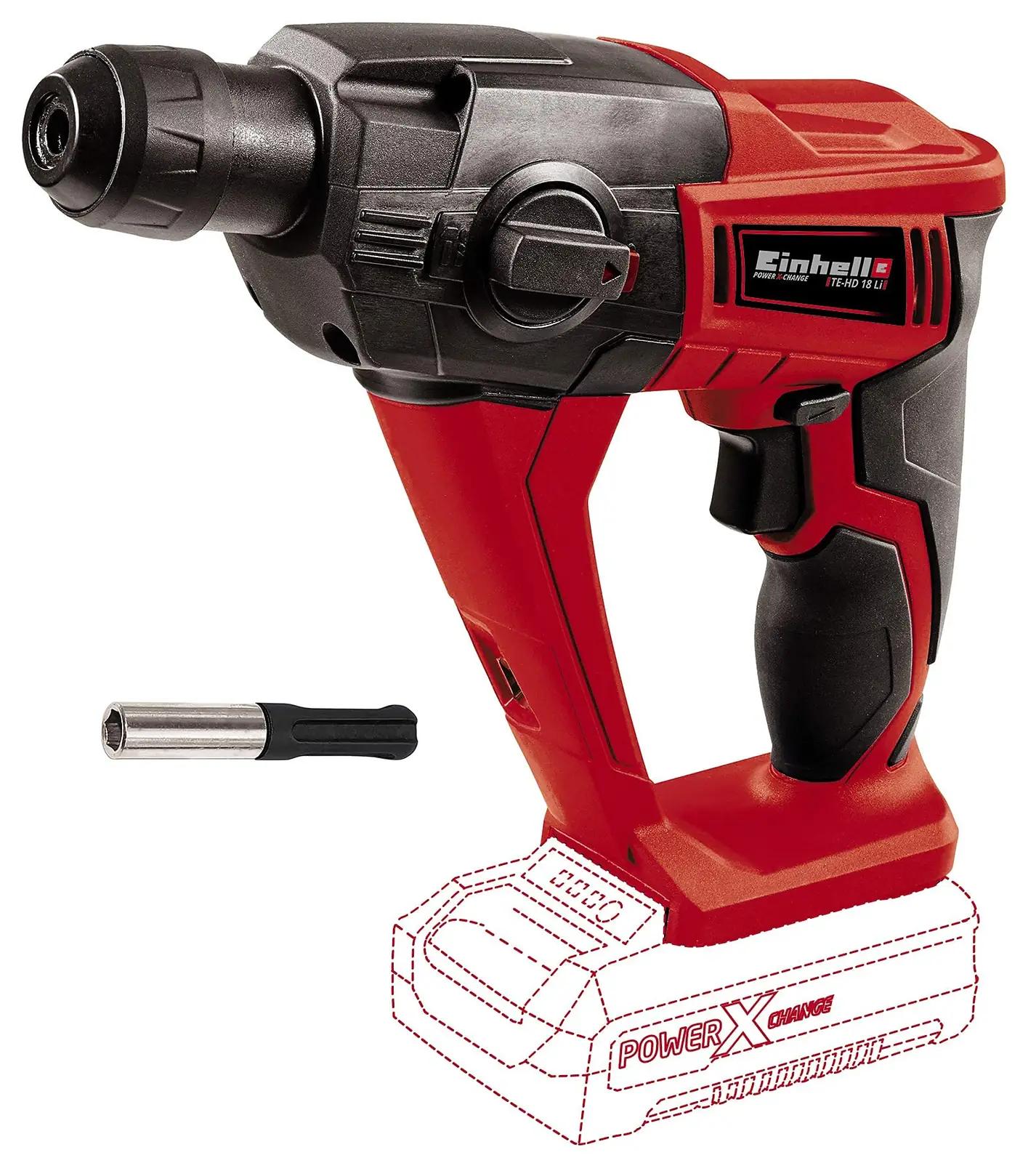 Einhell lööktrell TE-HD 18 Li — kerge metallkorpus ja efektiivsus