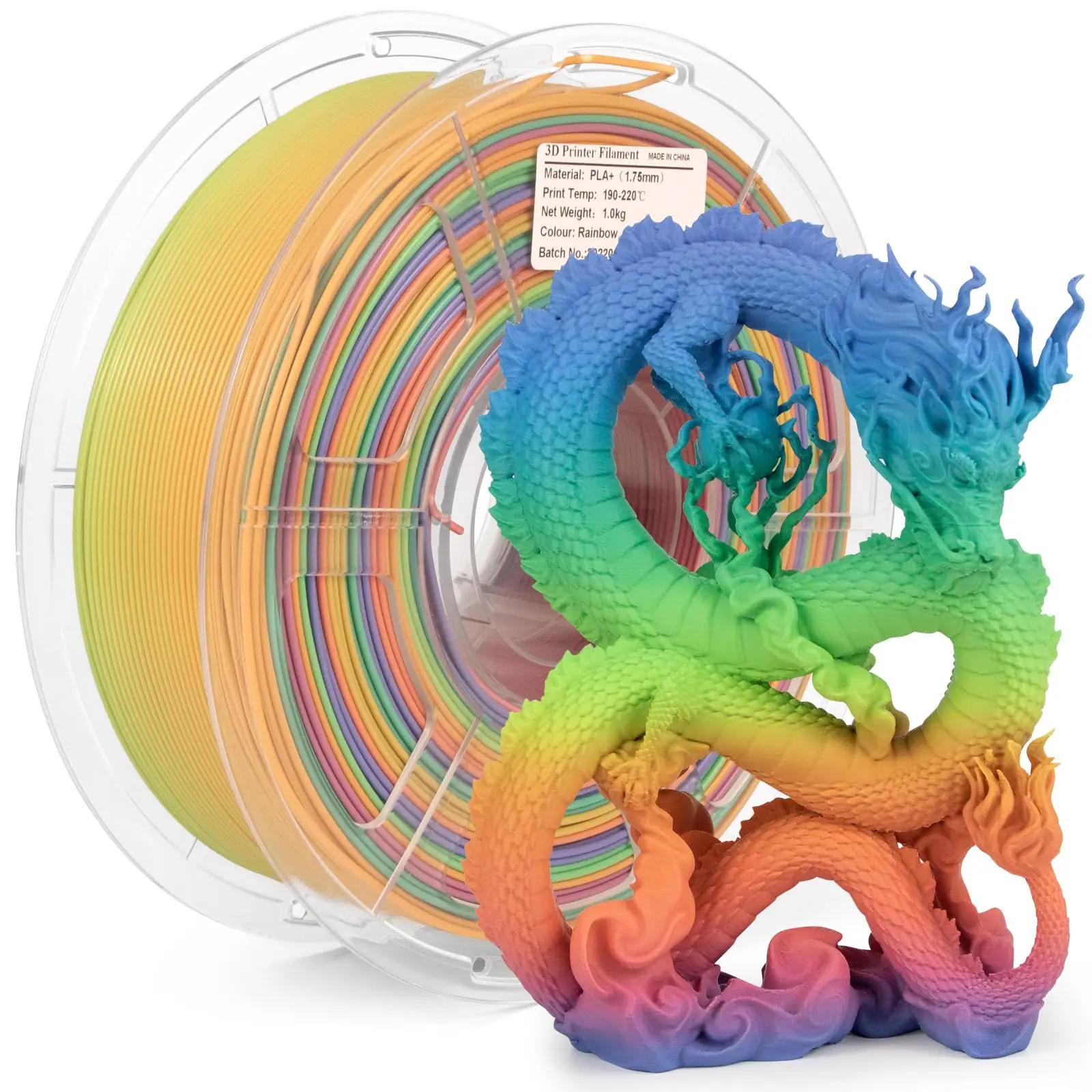 iSANMATE matt vikerkaar PLA+ 1.75 mm — värvikas filament