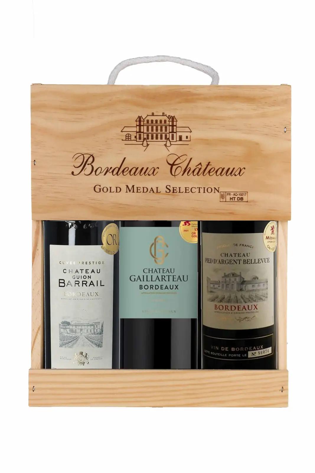 La Grande Vinothèque Bordeaux kinkekarp – punane vein 3×750ml