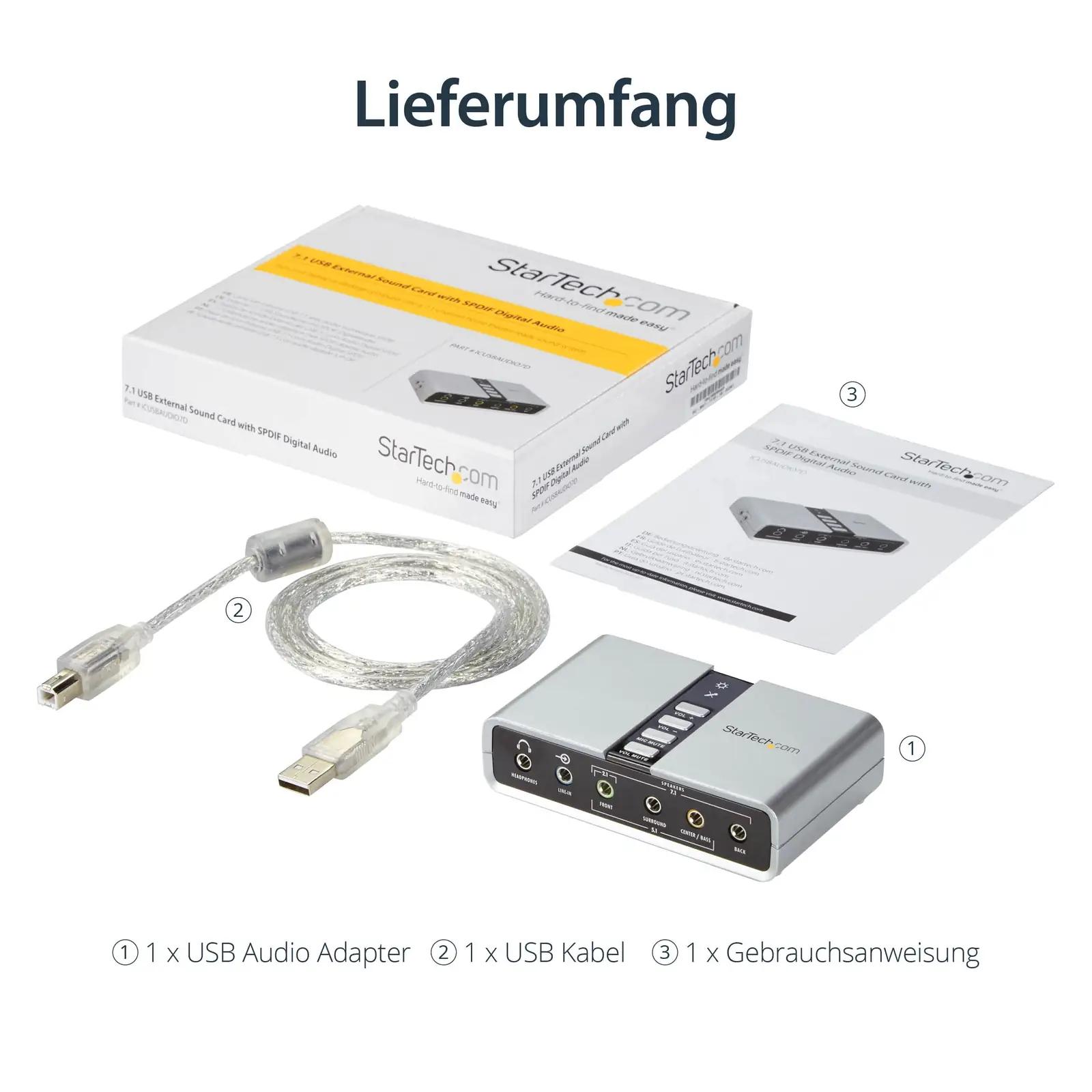 StarTech USB 7.1 helikaart – mitmeväljalahendusega adapter – pilt 6