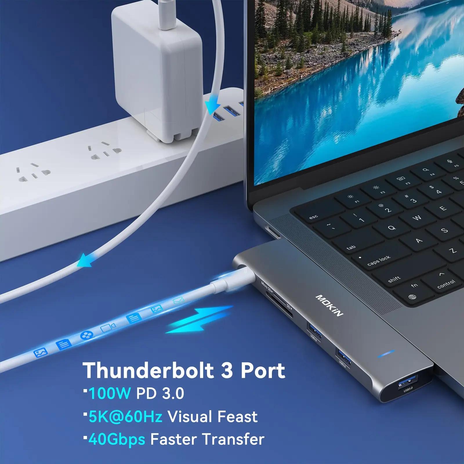 MOKiN alumiiniumist USB-C hub — mitmekülgne ühenduslahendus – pakend ja tarvikud