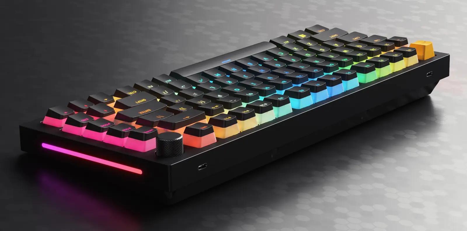 Glorious PBT Aura keycaps — vastupidavad RGB pudding-korgid – lisavaade
