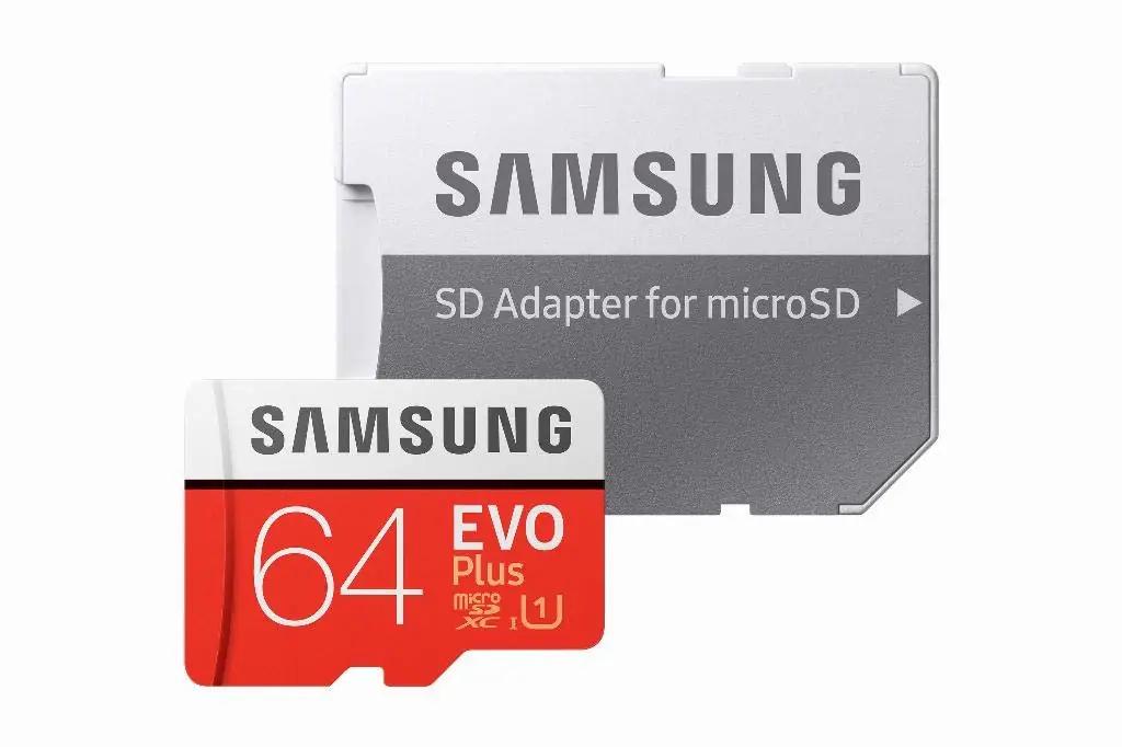 Samsung 64 GB microSDXC — kiire ja töökindel salvestus – pakend ja tarvikud