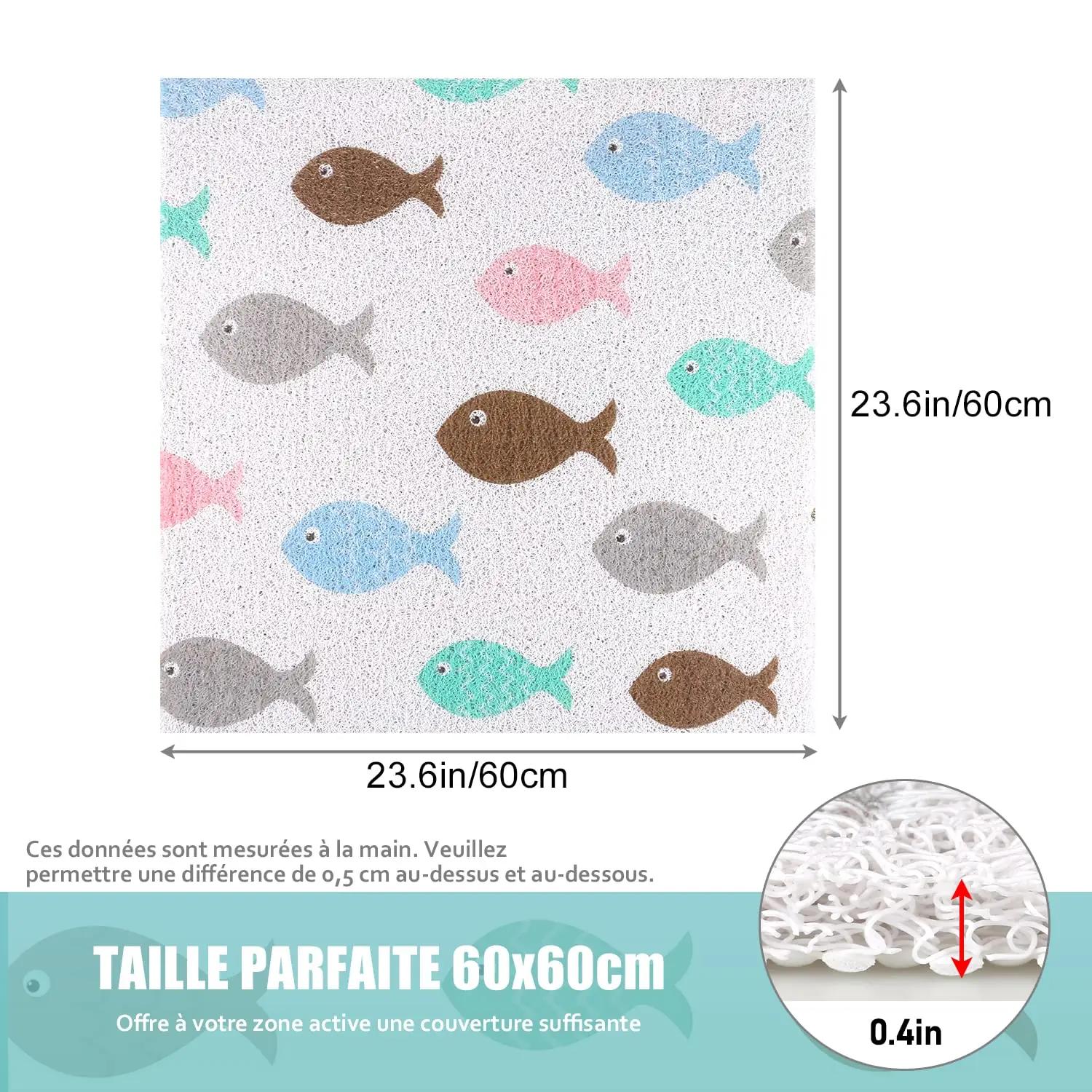 MACUNIN libisemiskindel dušimatt 60×60 cm – pehme PVC – lisavaade
