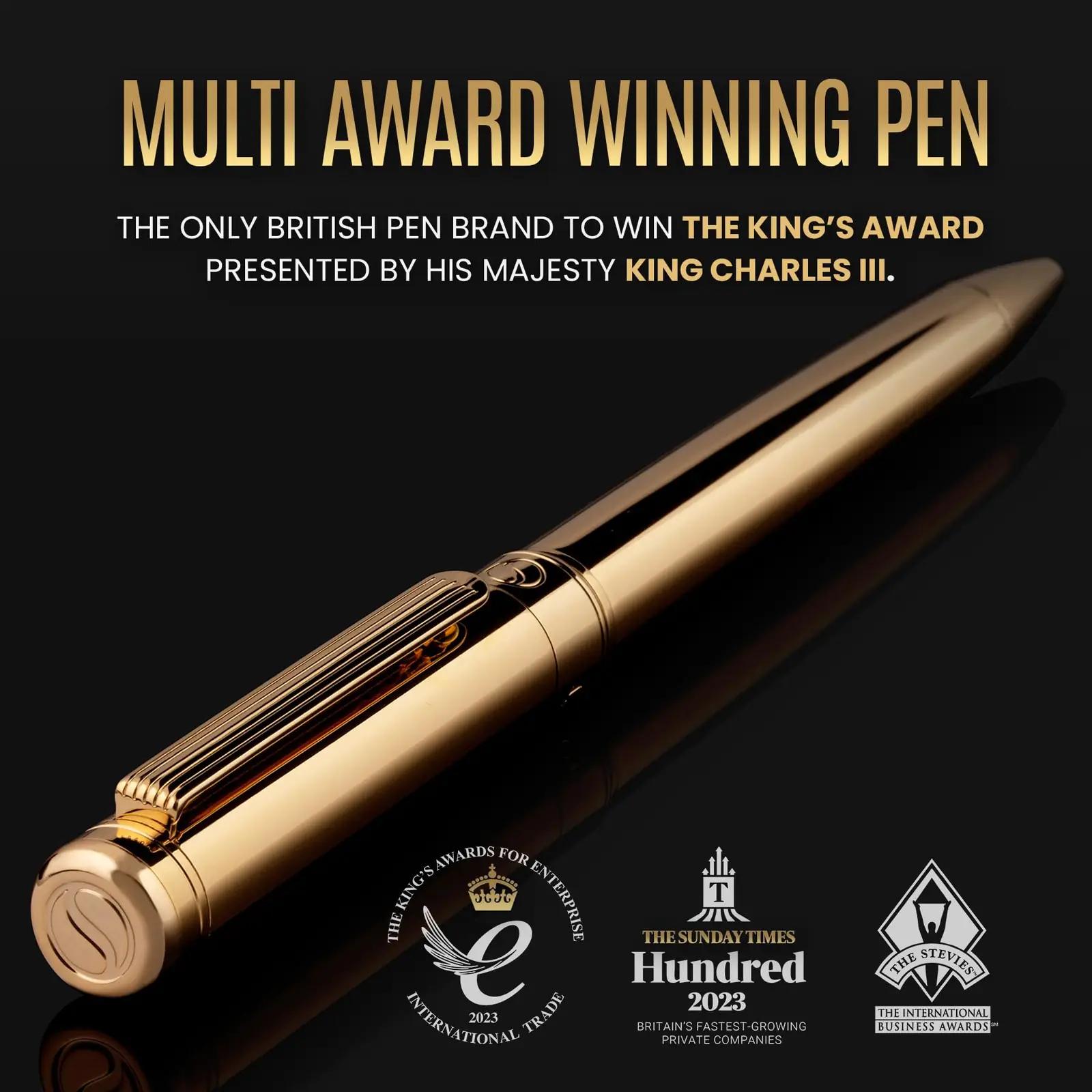 Scriveiner Classic-Gold-BP pastapliiatsid – detailne lähivaade