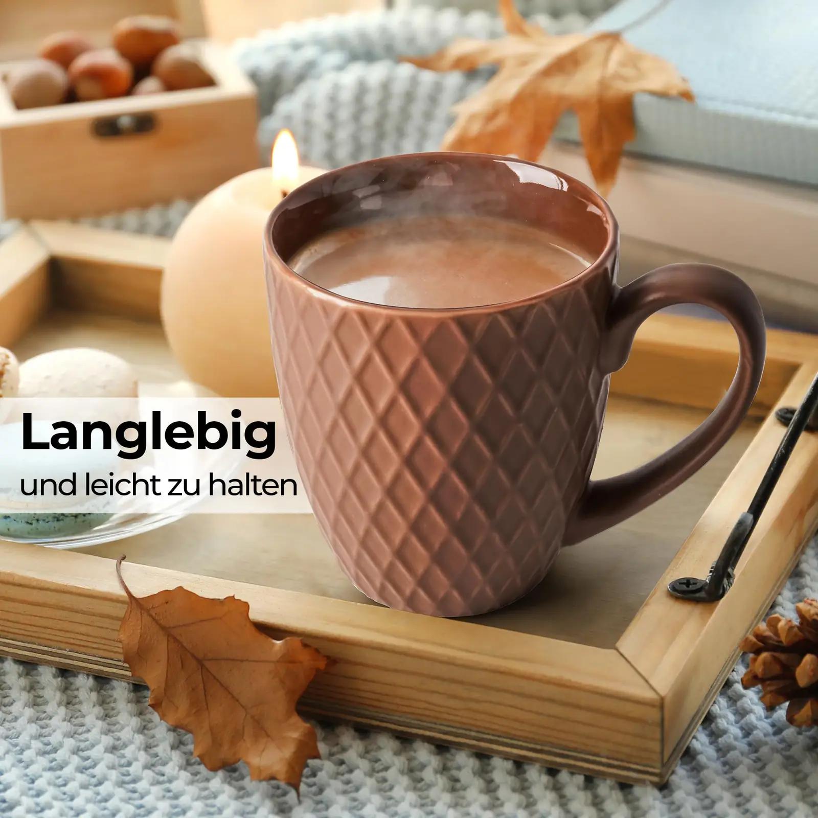 MIAMIO keramiline Palmanova tassikomplekt — matt-beige 6 tk – pakend ja tarvikud