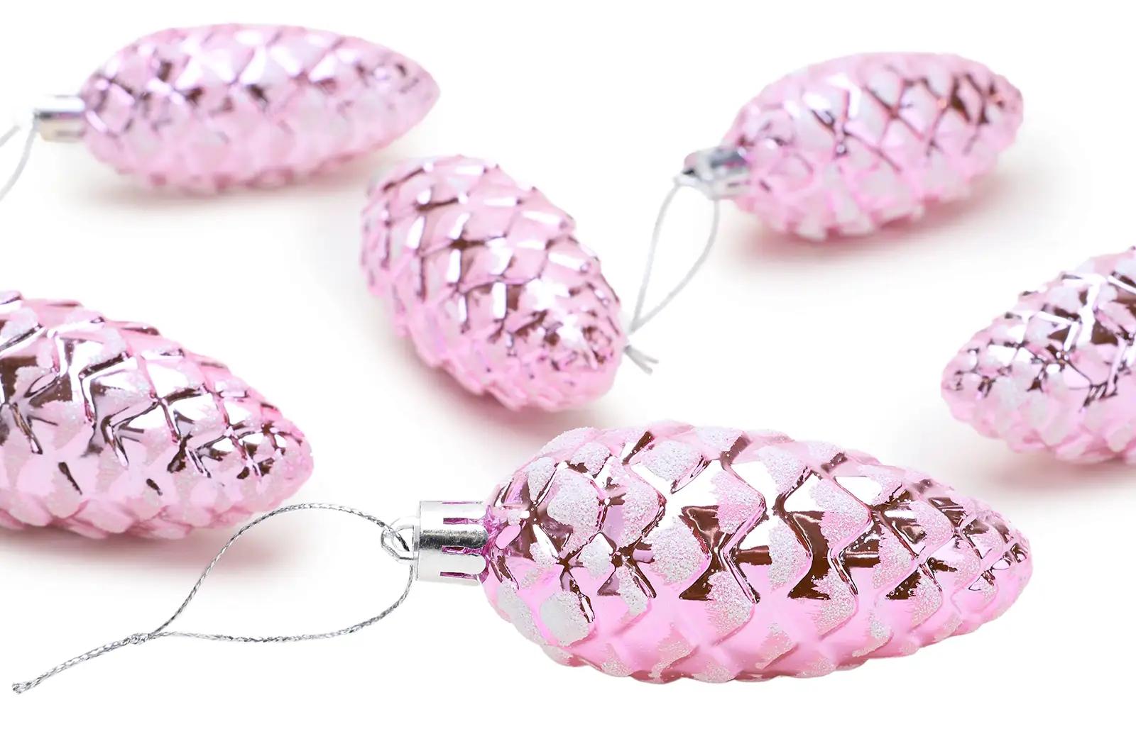 Christmas Concepts pehme roosa jõuluehe komplekt – elegantne 6‑tk – pakend ja tarvikud