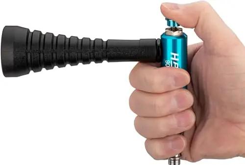 Hazet alumiiniumne turbo õhupüstol – kiire tolmu eemaldus – pakend ja tarvikud