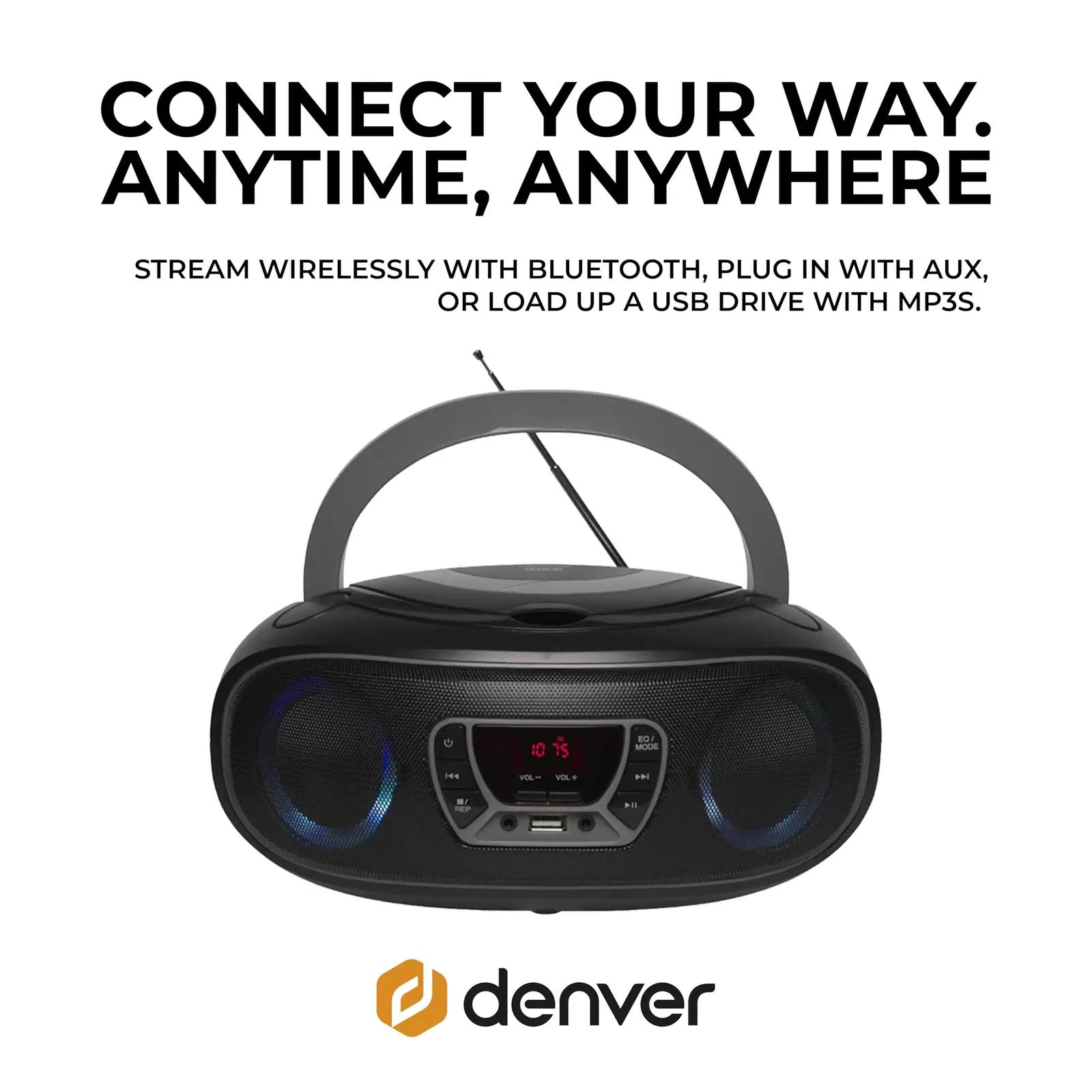 Denver Bluetooth-boombox koos CD-mängija ja FM-raadioga – pilt 7