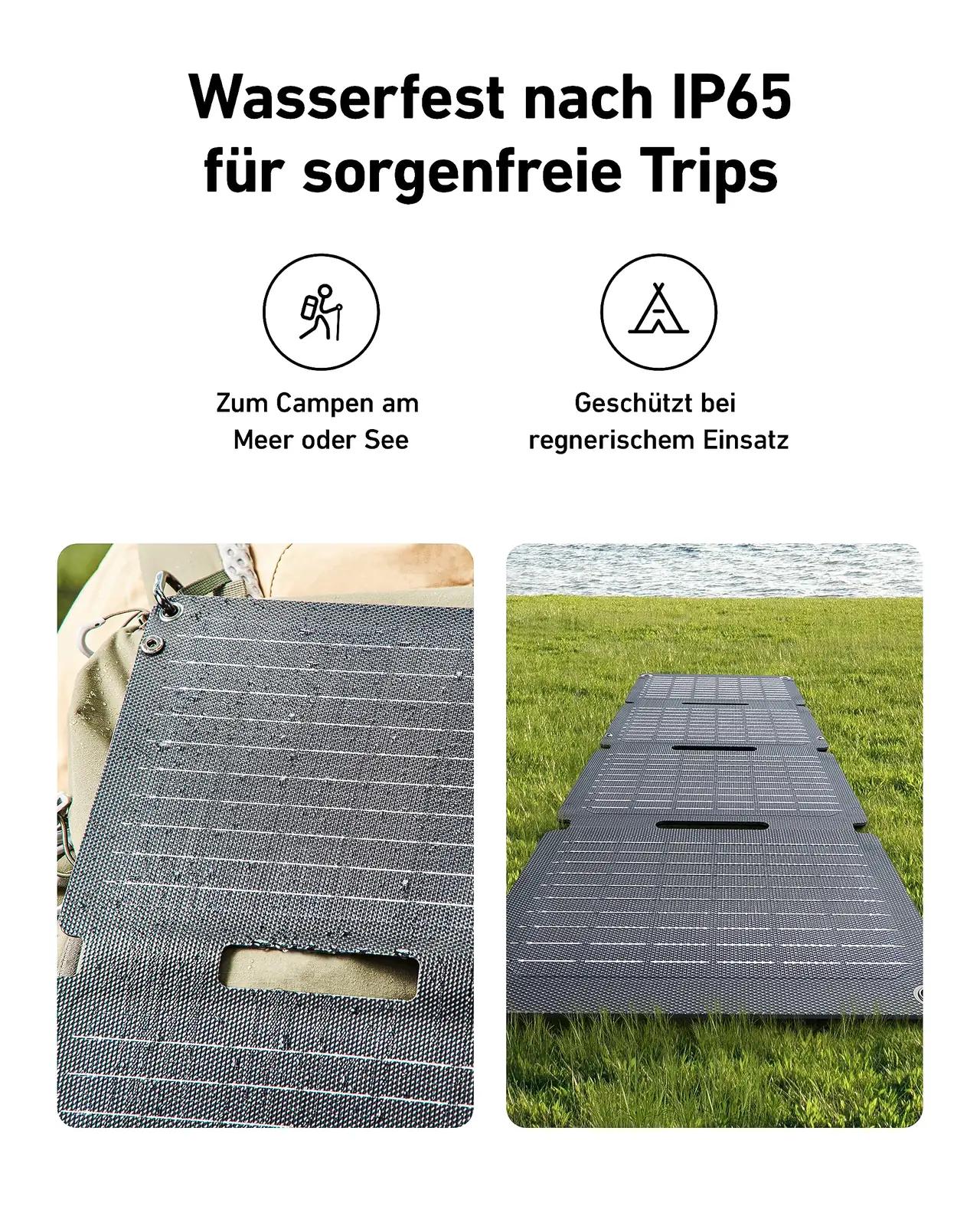Anker kerge 30W kokkupandav päikesepaneel – kasutusnäide
