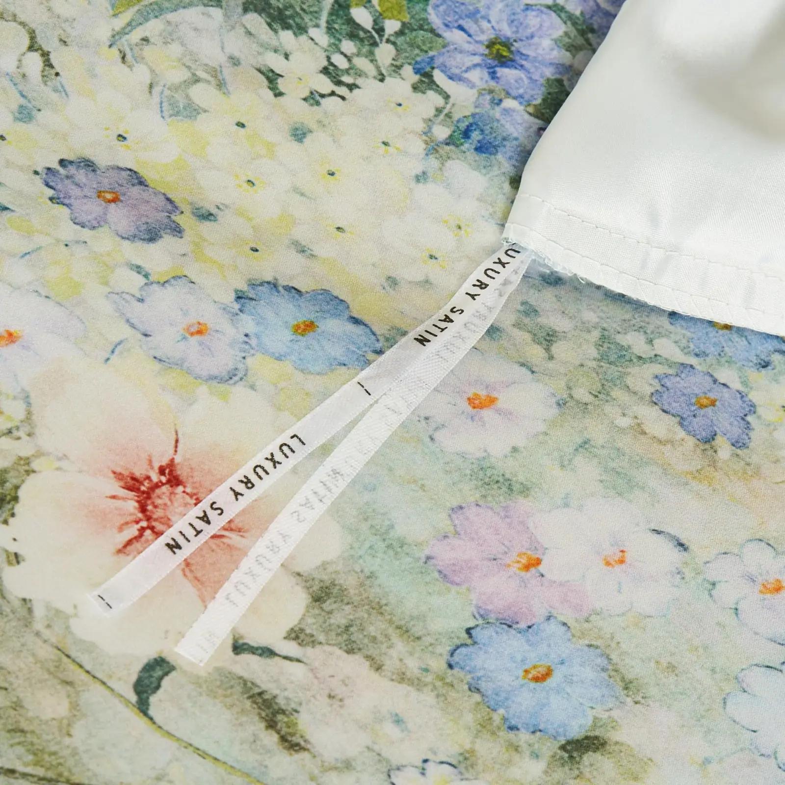 YASMENG siidine satiinvoodipesu – lillemuster, 240×260 cm – pilt 6