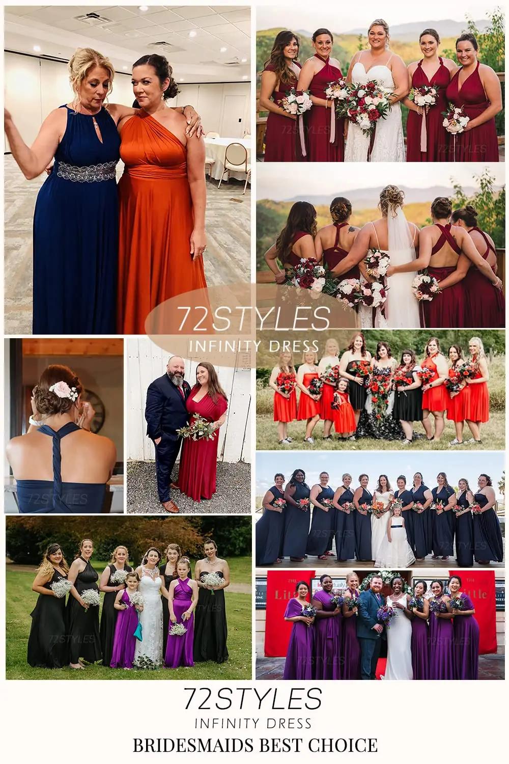 72styles elegantne mitmeviisiline maxi-kleit – polüester, sinine – lisavaade