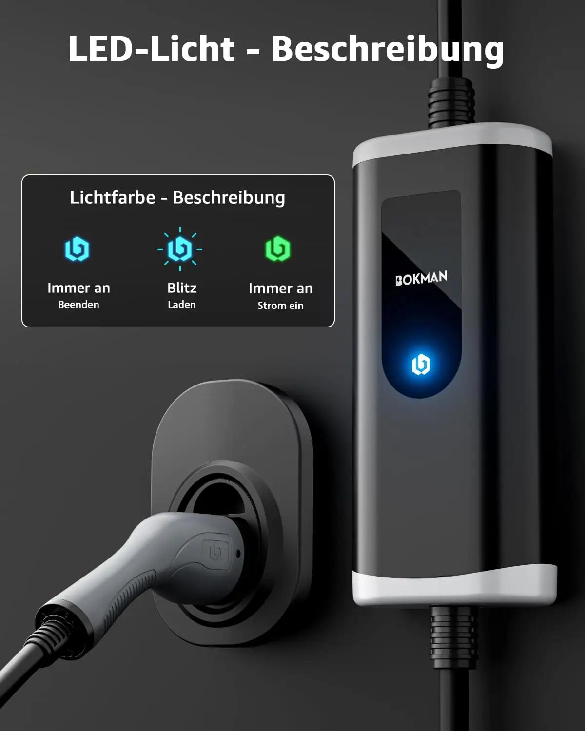 bokman kaasaskantav 5 m EV-laadija — veekindel ja tugev – lisavaade