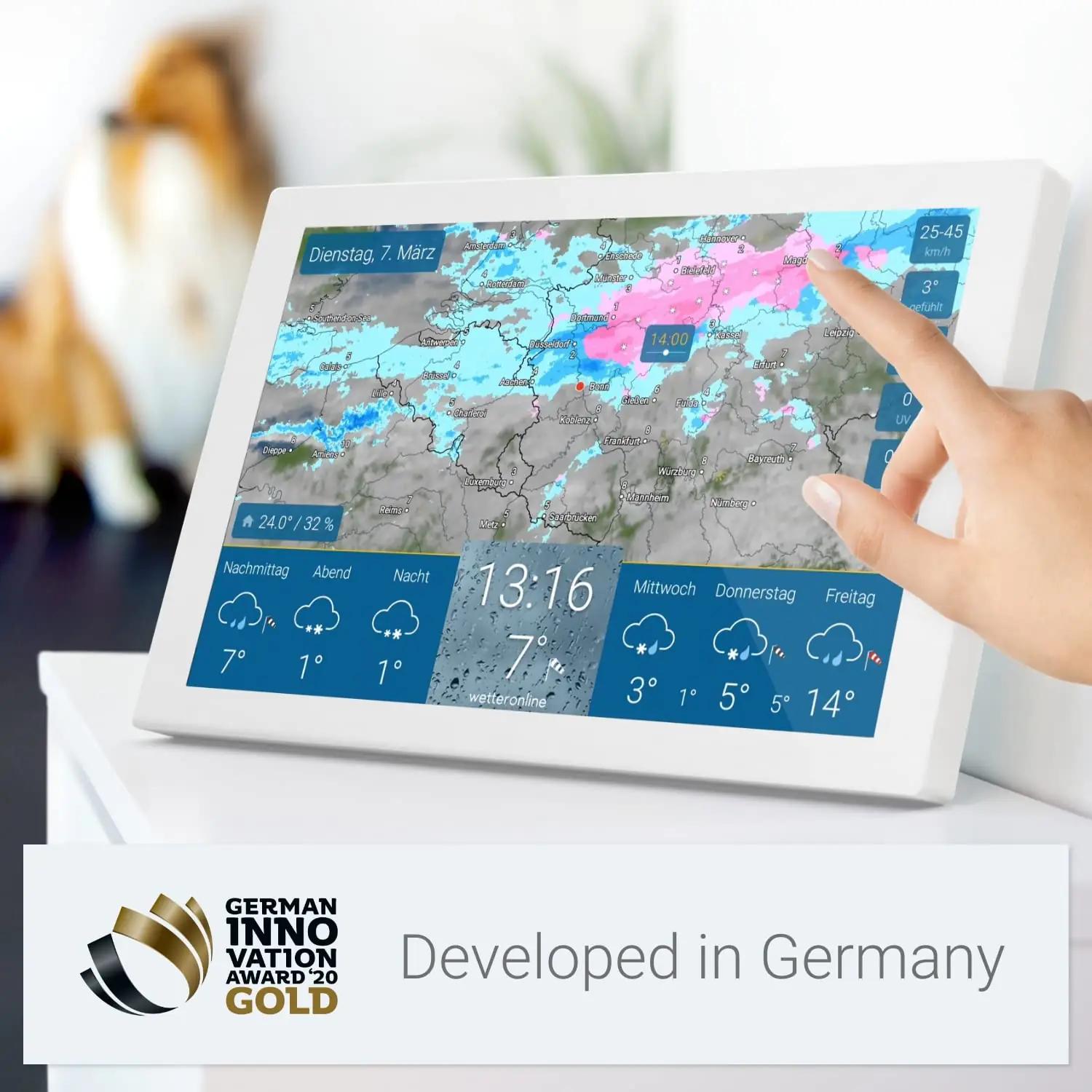 WetterOnline kodune ilmjaam ABS-korpusega — täpne ruumiklima – lisavaade