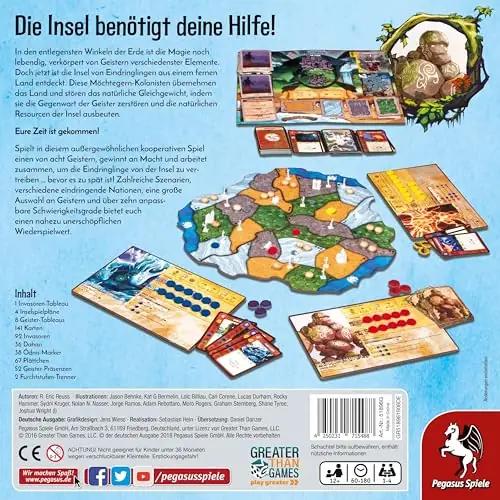 Pegasus Spiele lauamäng Spirit Island – mitmevärviline pere mäng – kasutusnäide