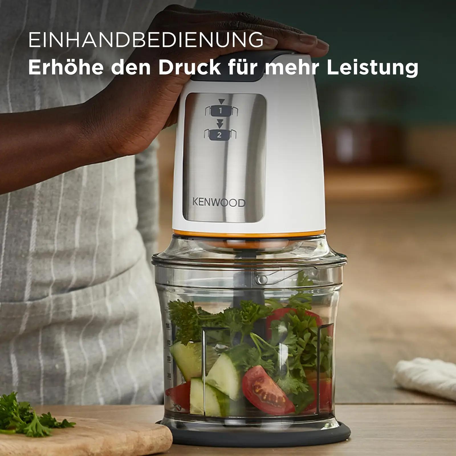 Kenwood Easy Chop — kompaktne 500 W universaalhakkija kööki – pakend ja tarvikud