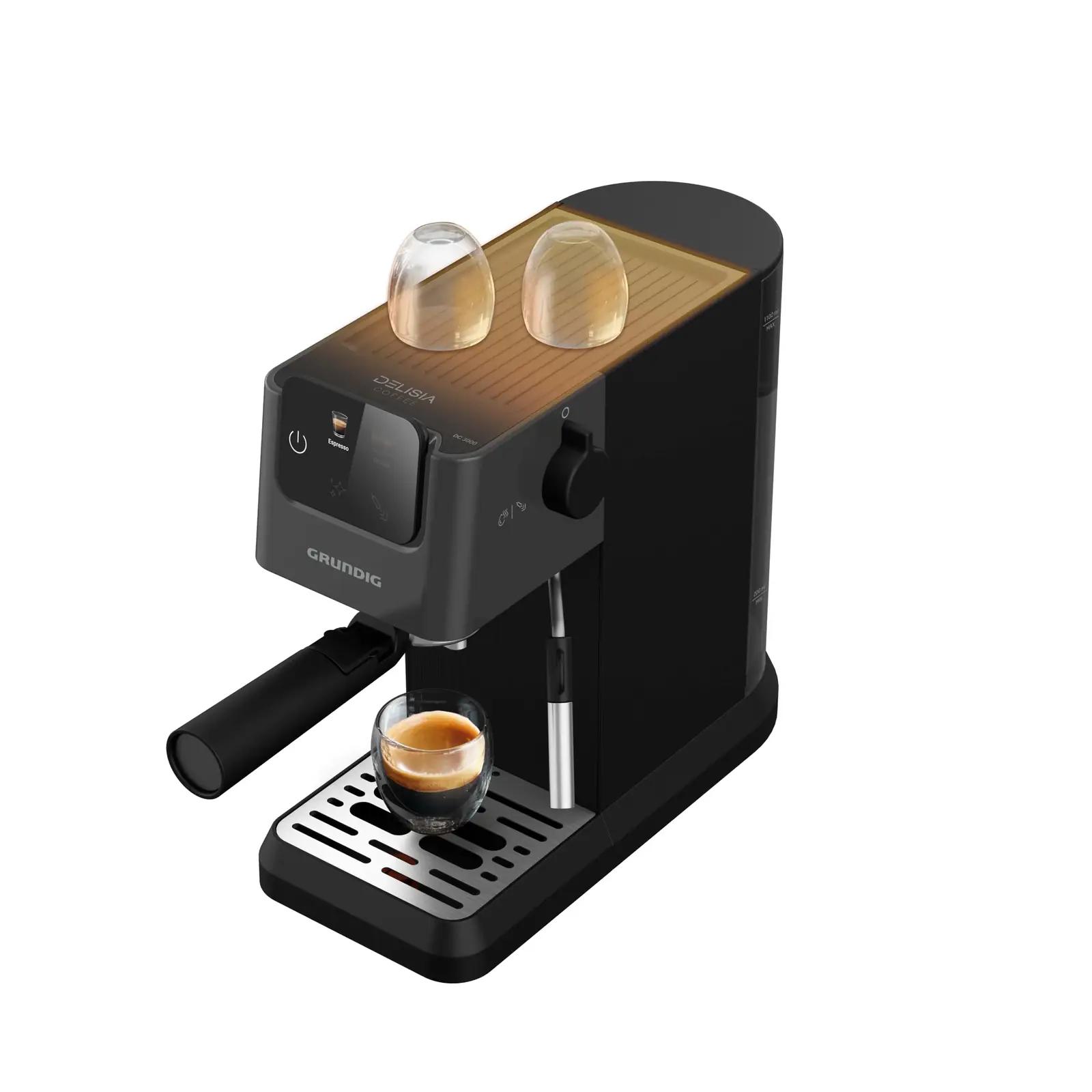 GRUNDIG kohvimasin – käsitööstiilis espresso ja piimavaht – pakend ja tarvikud
