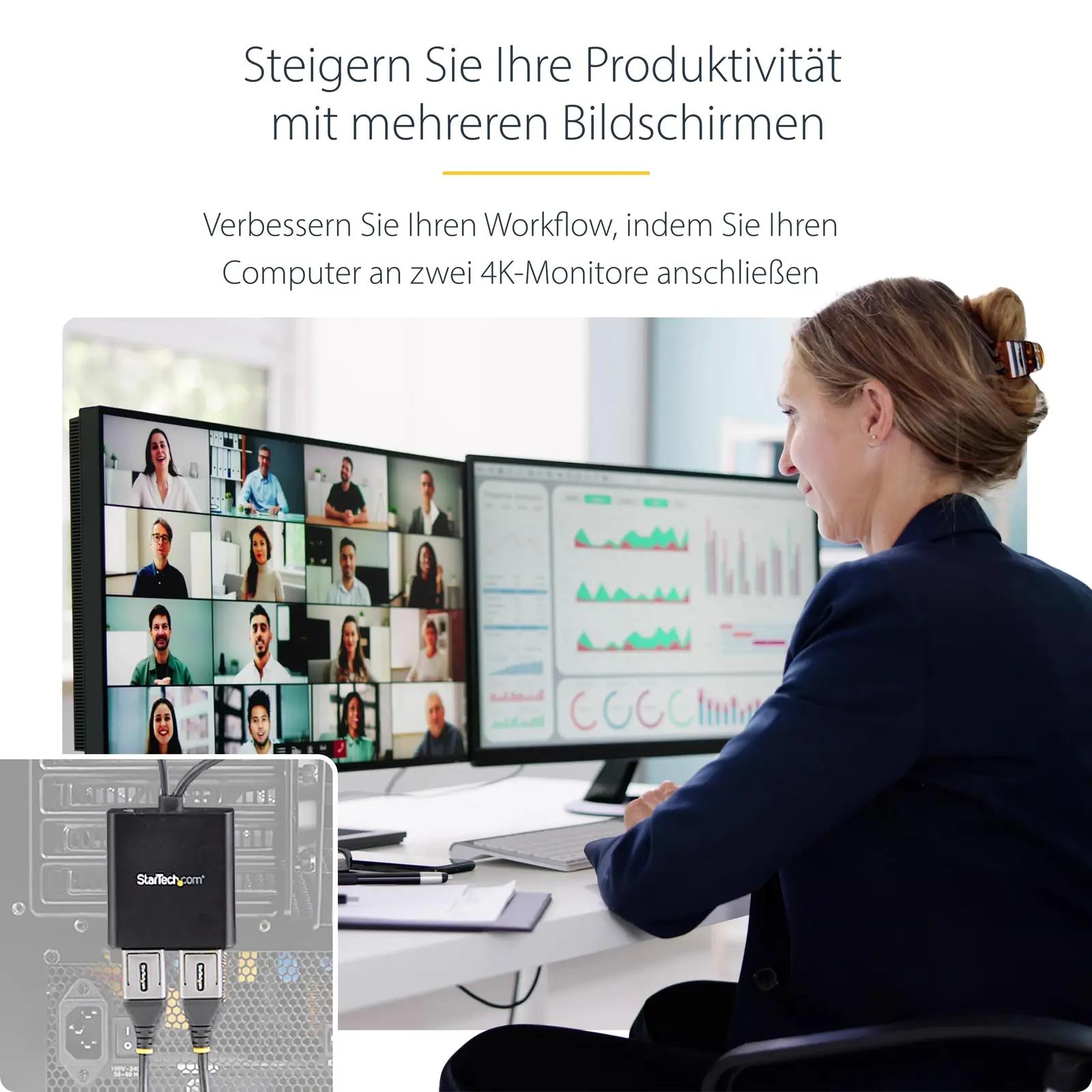 StarTech DisplayPort jaotur – mitmekuvariline USB-MST hub – detailne vaade