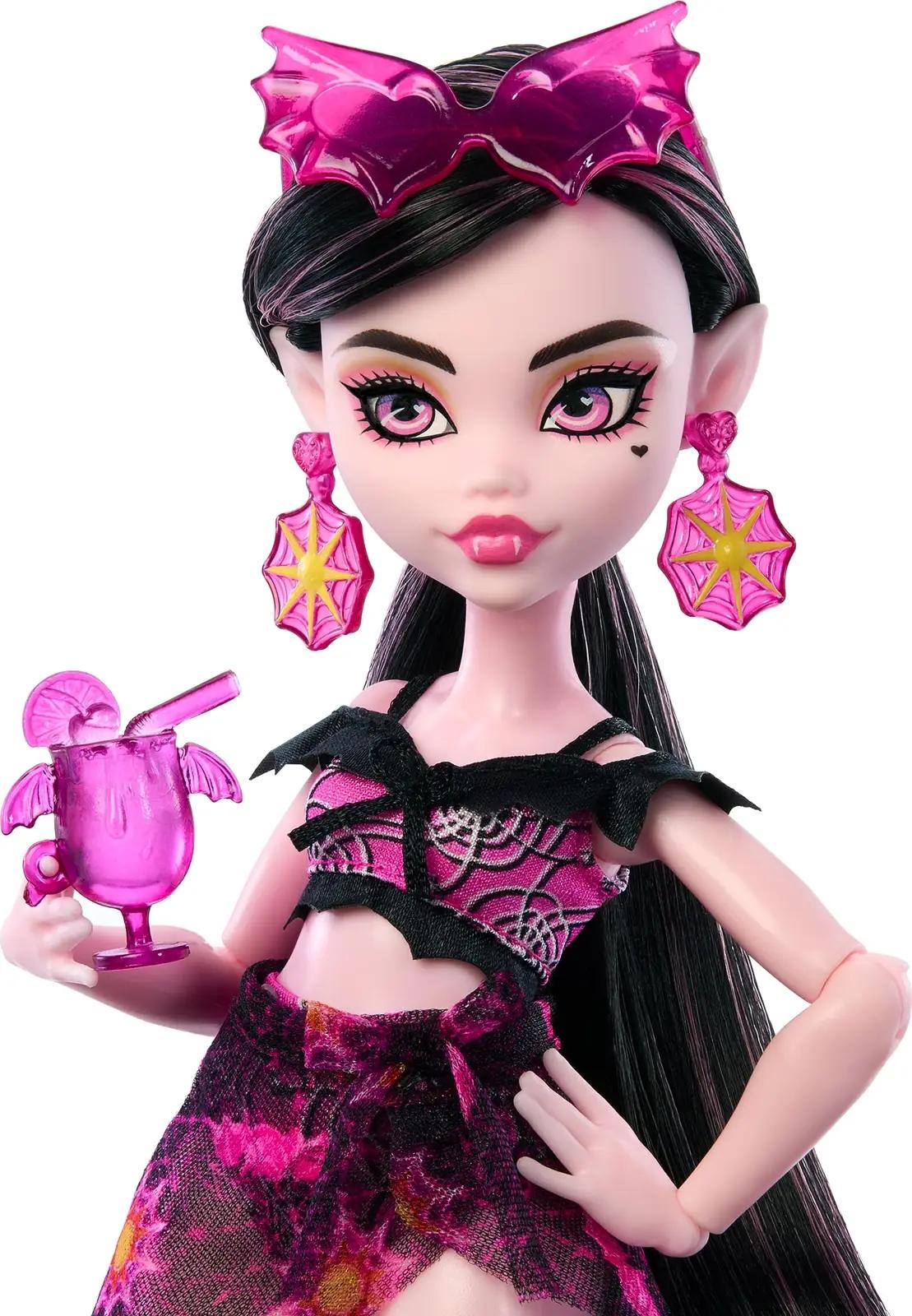 Monster High stiilne ranna-Draculaura nukukomplekt – pakend ja tarvikud