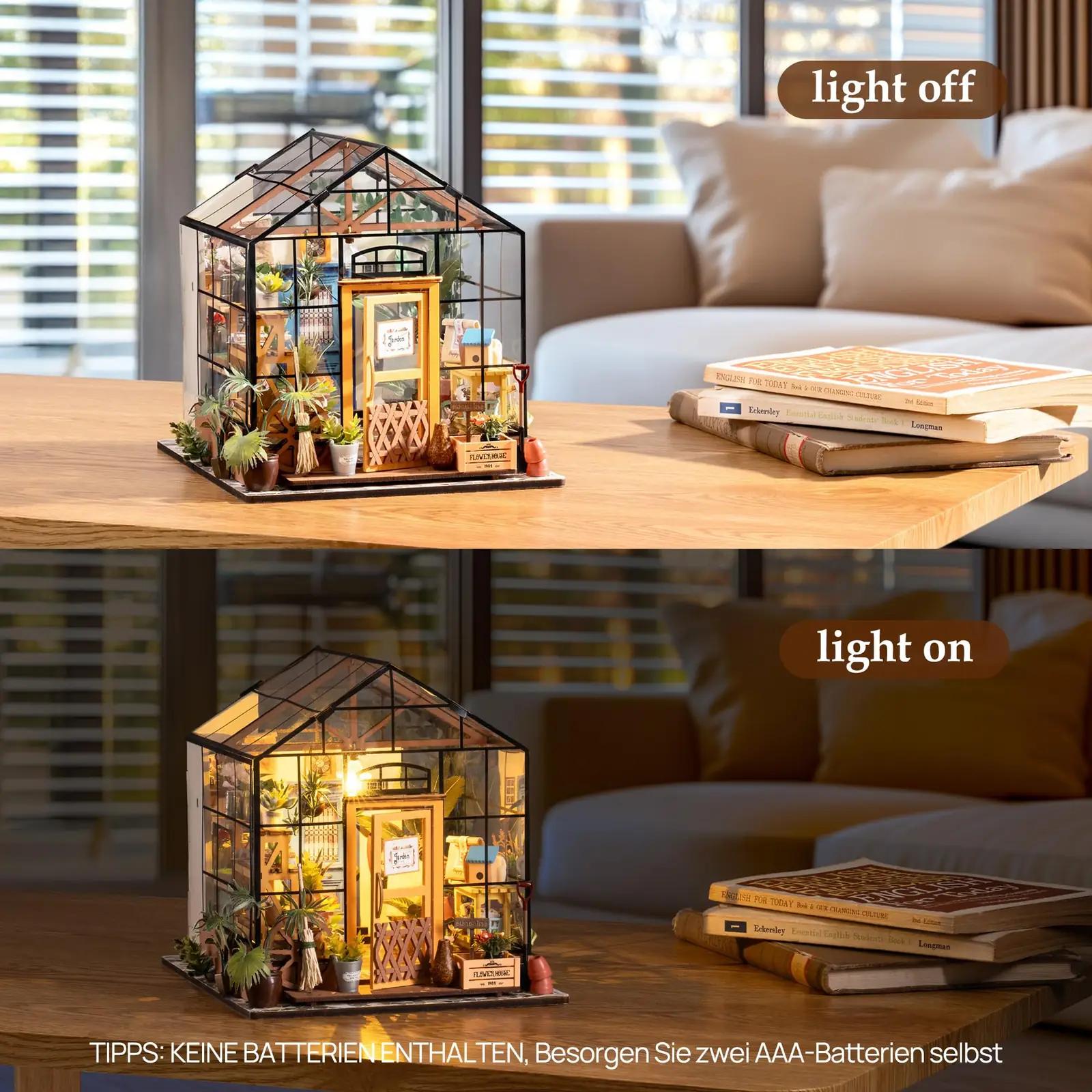 Rolife puidust minimaja komplekt LED-valgusega – pilt 6