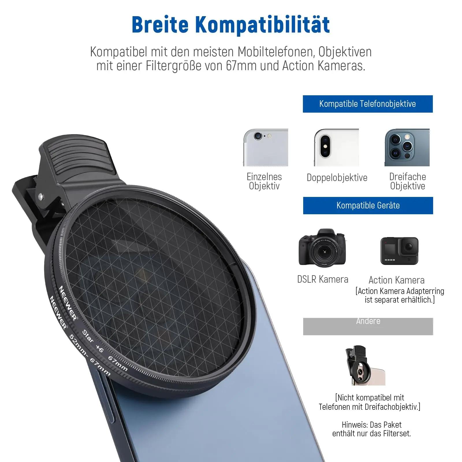 NEEWER 67mm filtrikomplekt – ND32, CPL ja värviefektid – pilt 7