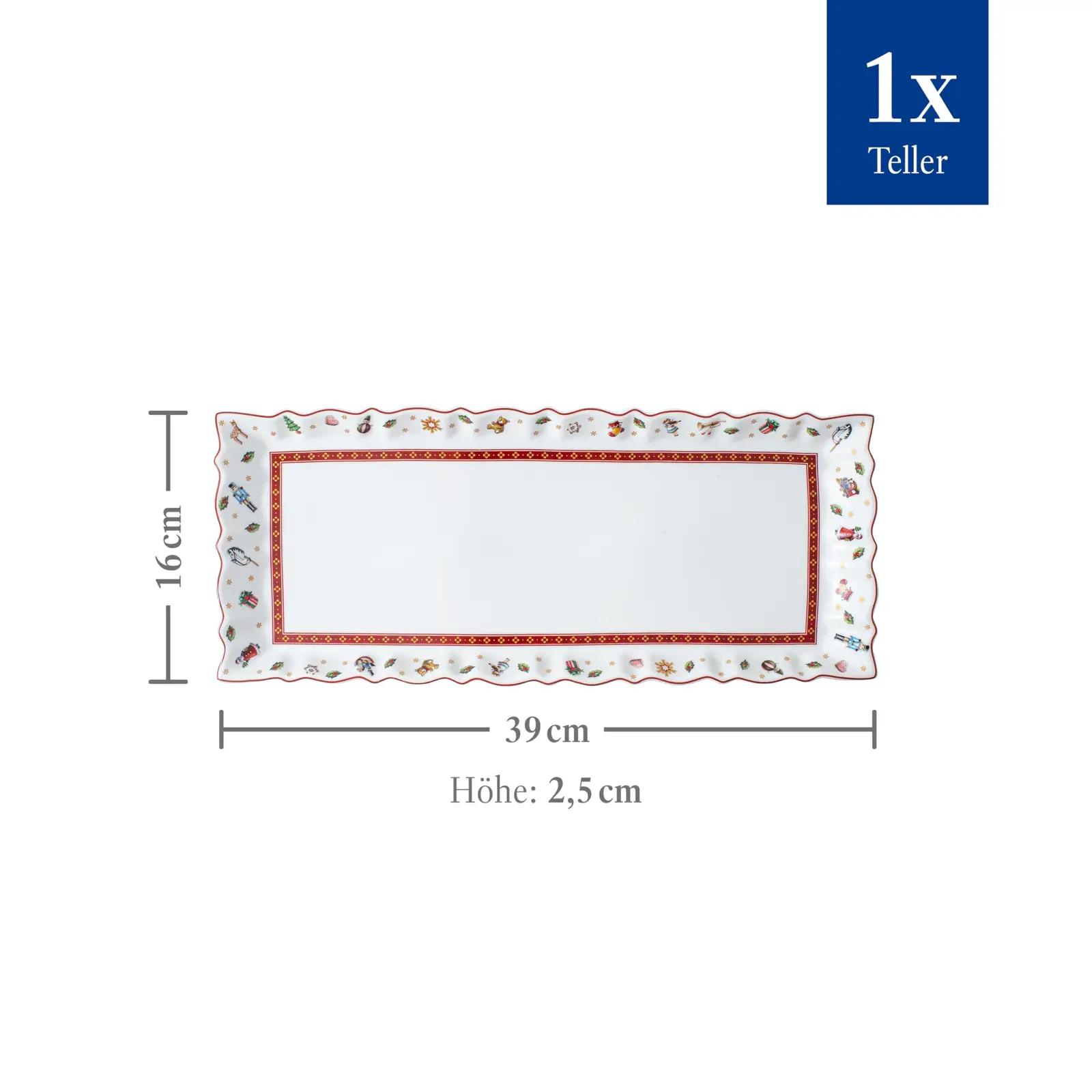 Villeroy & Boch porcellaanist ristkülikukujuline serveerimisplaat – pakend ja tarvikud