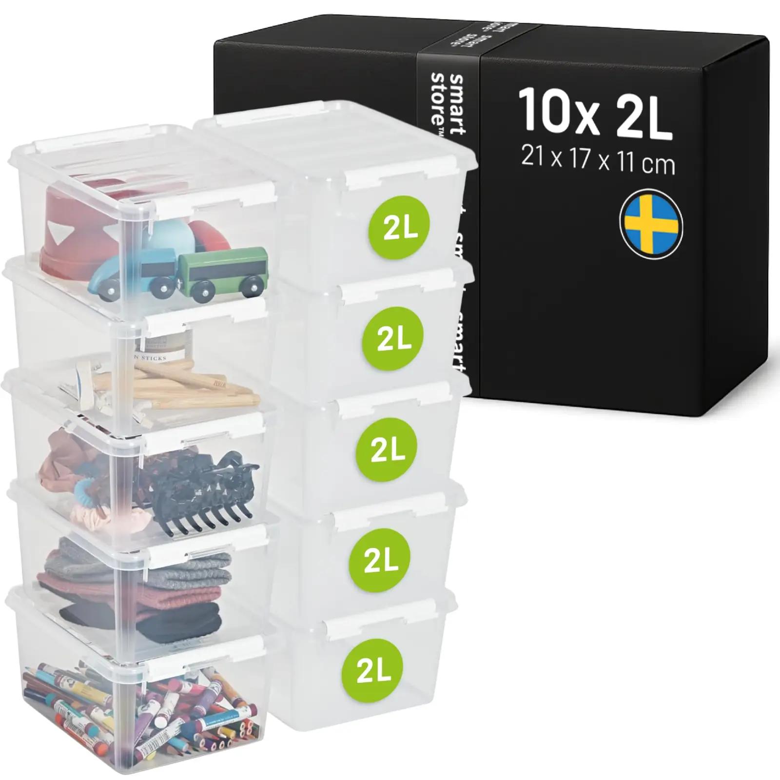 SmartStore läbipaistev hoiukast kaanega – kompaktne 2L komplekt