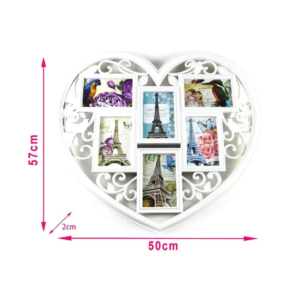 KoKoBin südamekujuline pildiraam PVC-st — lihtne valge – pilt 6