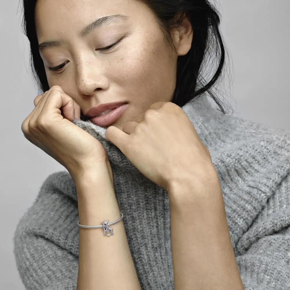PANDORA hõbedane tähe- ja kuu charm — elegantne kingiidee – lisavaade