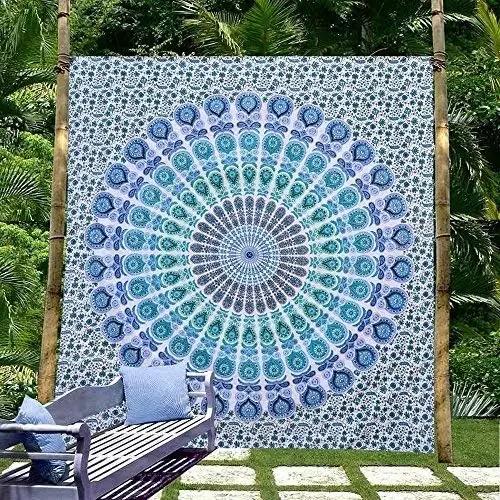 Bless International puuvillane peacock seinavaip – boho dekor – pilt 6