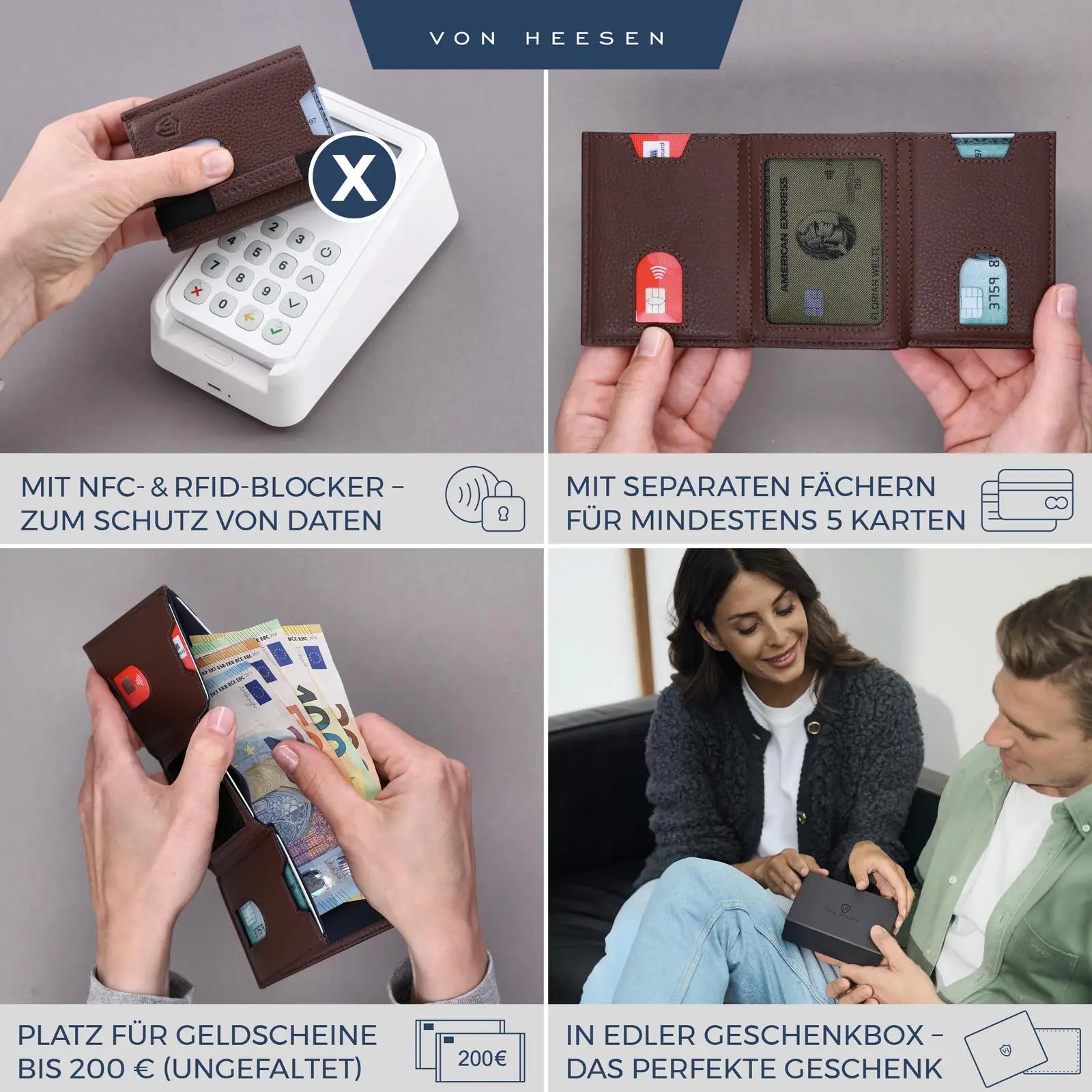 VON HEESEN VON HEESEN® Slim Wallet mood – detailne lähivaade
