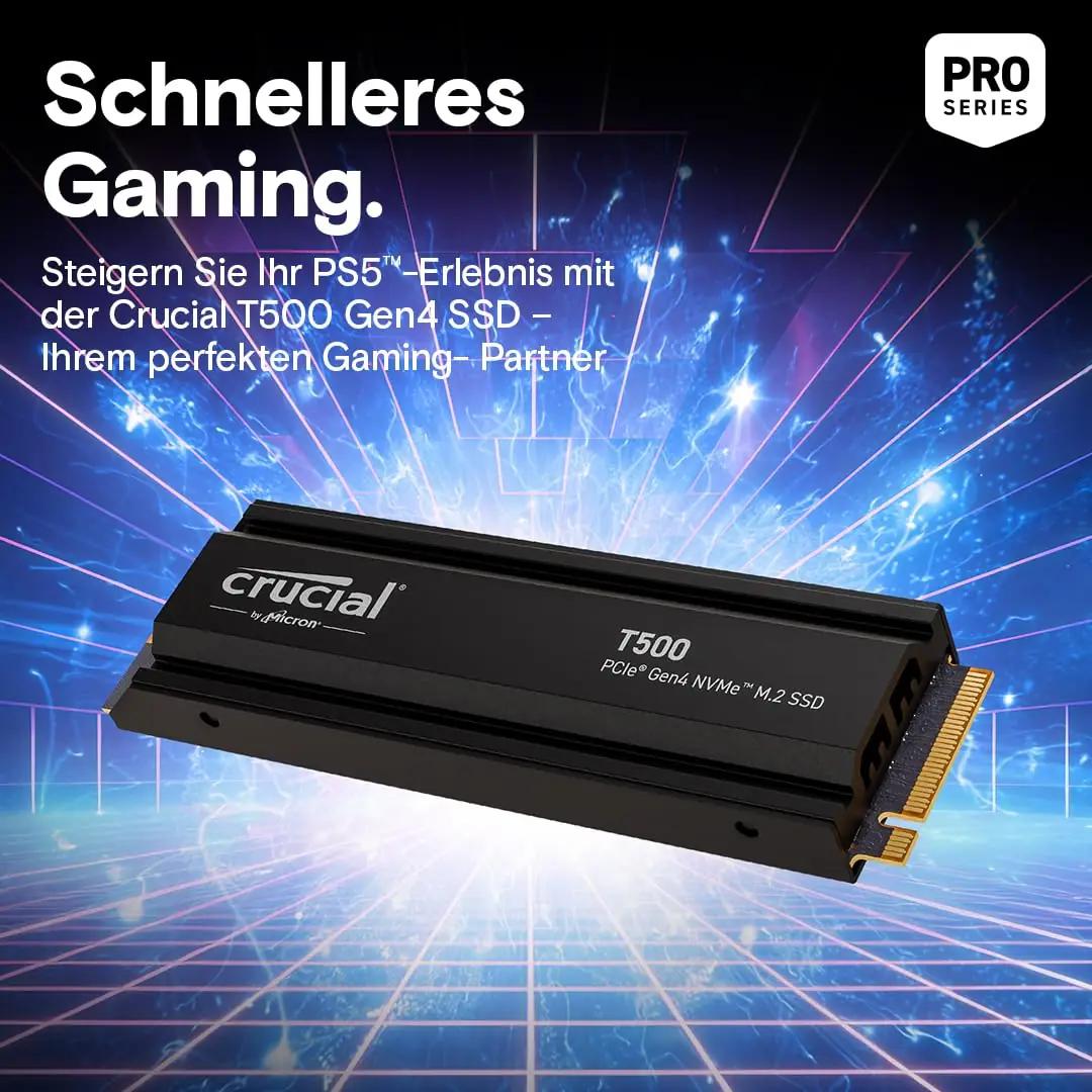 Crucial T500 2TB SSD metallkorpuse ja jahutusega — kiire – pilt 6