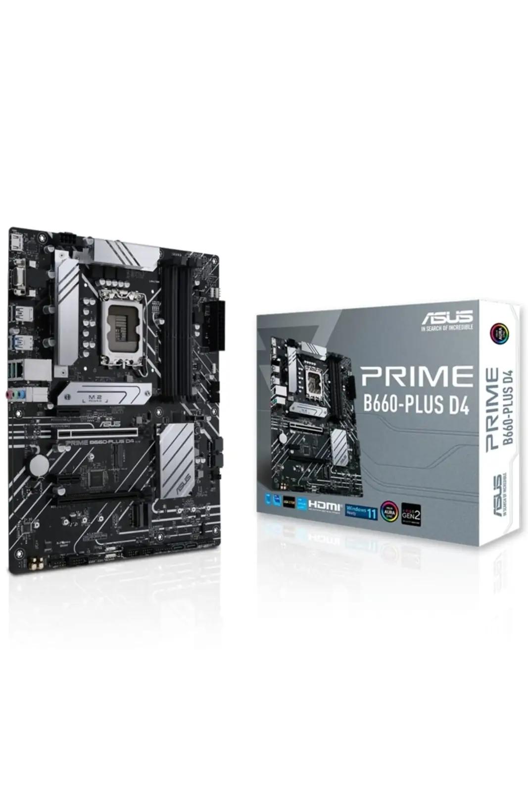 ASUS emaplaat PRIME B660-PLUS D4 — DDR4, ATX mängurile