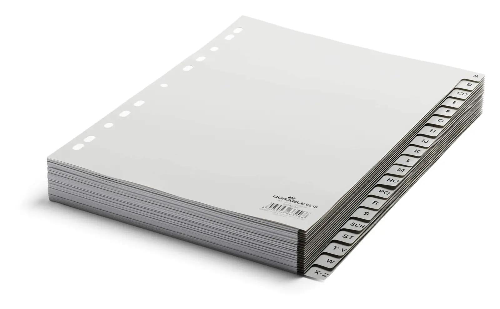 Durable A–Z paberregister A4, vastupidav PP ja selge tähistus – detailne vaade