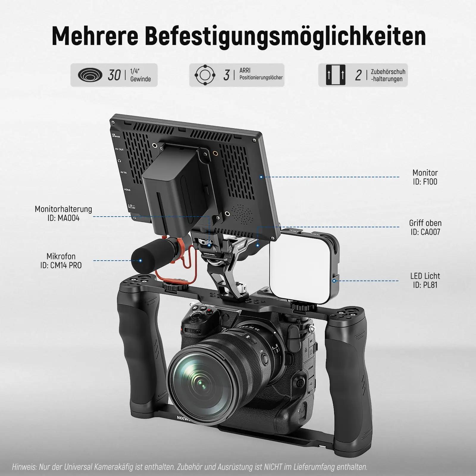 NEEWER tugev metallist videokäik rig – stabiilne tartsevahend – pakend ja tarvikud