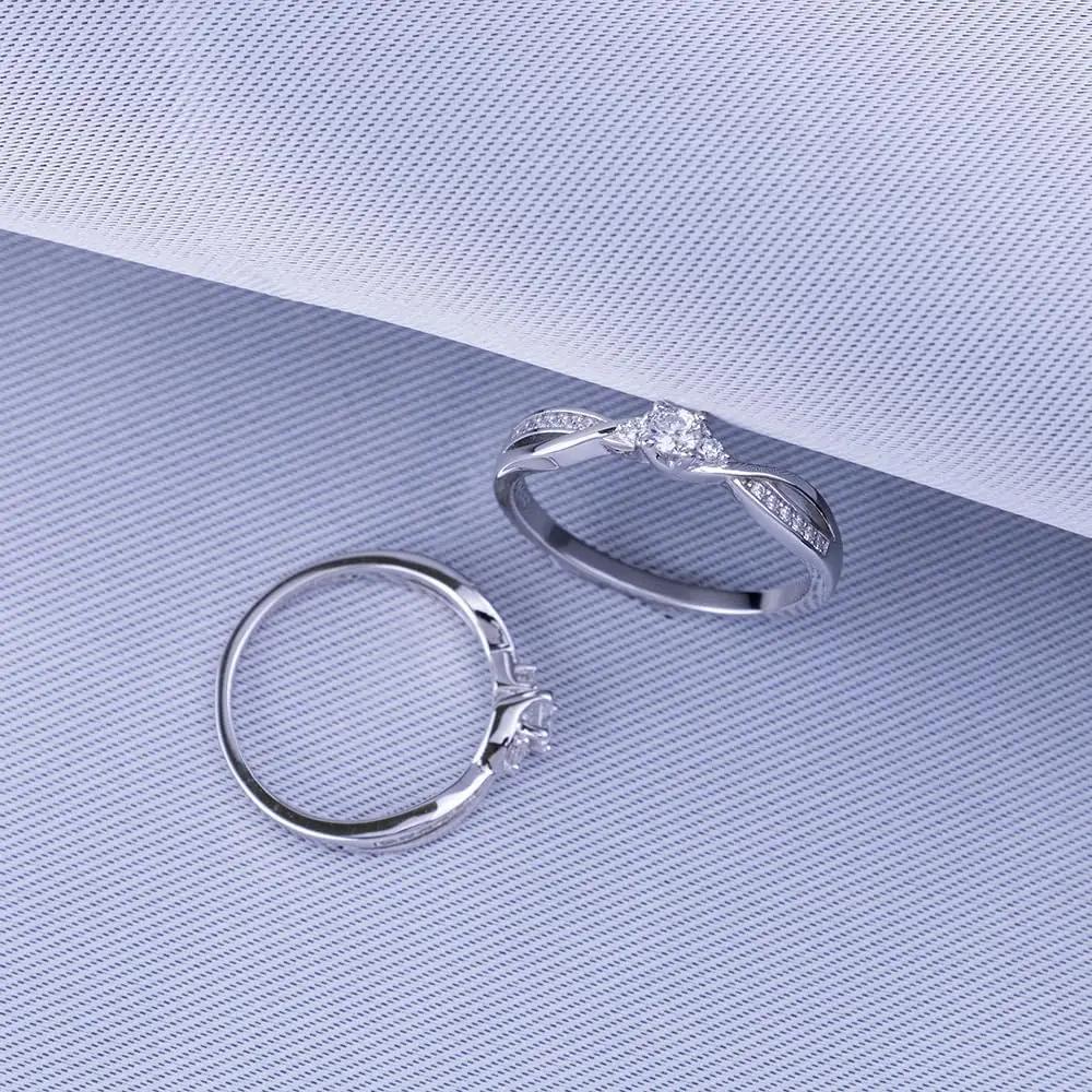 SILVEGO hõbedane kihlasõrmus Swarovski tsirkooniga — elegantne – kasutusnäide